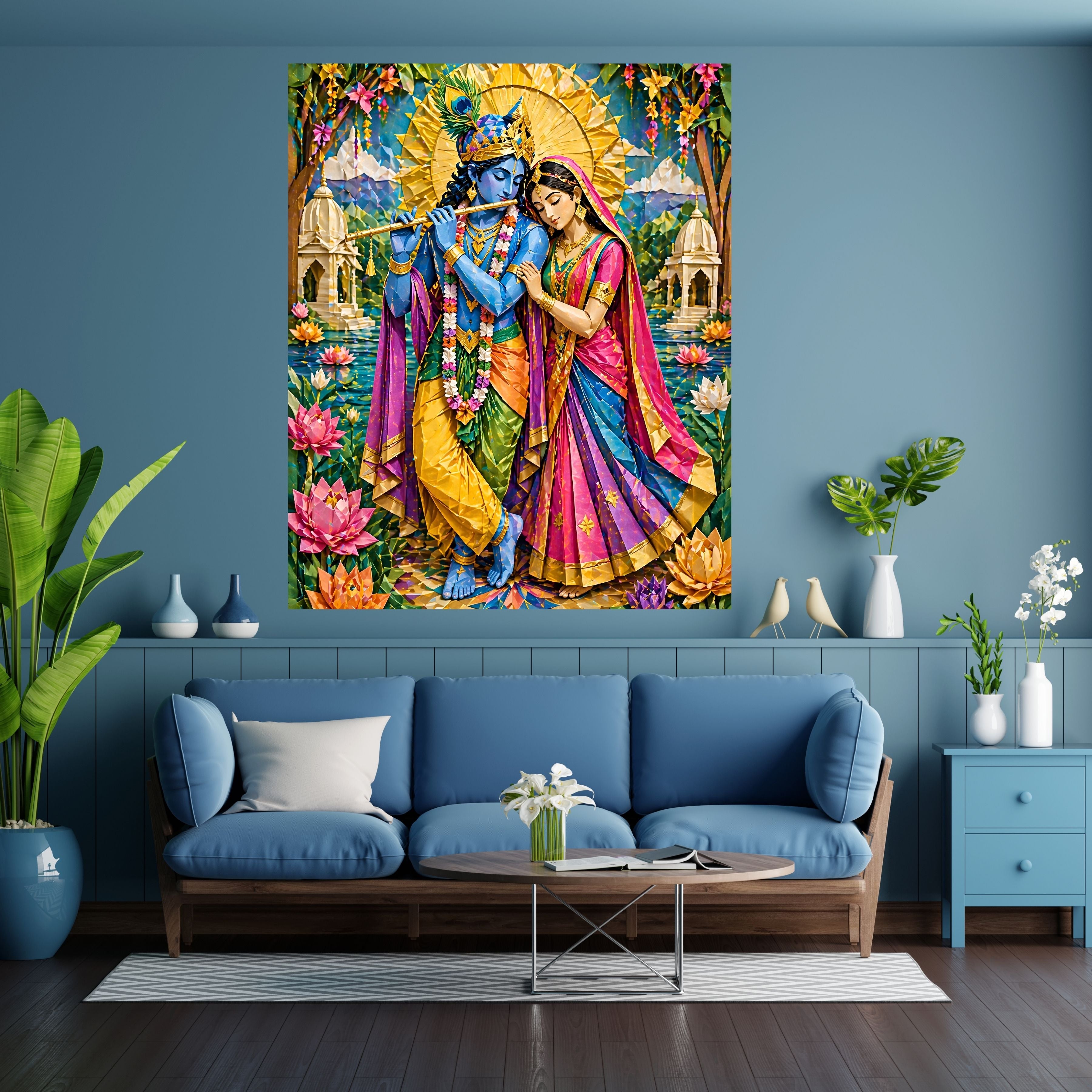 Commercial Use Lord Krishna Wall Art Bundle | Hindu Printable Decor | Commercial Use License Included | Spiritual Home Decor | Pooja Room Prints | Digital Download|sp64c