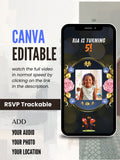 NATURE THEME Editable Birthday Video Invitation | Canva Pro Template | Woodland Kids Party Invite | Photo, Music, QR Code | Instant Download|ki7