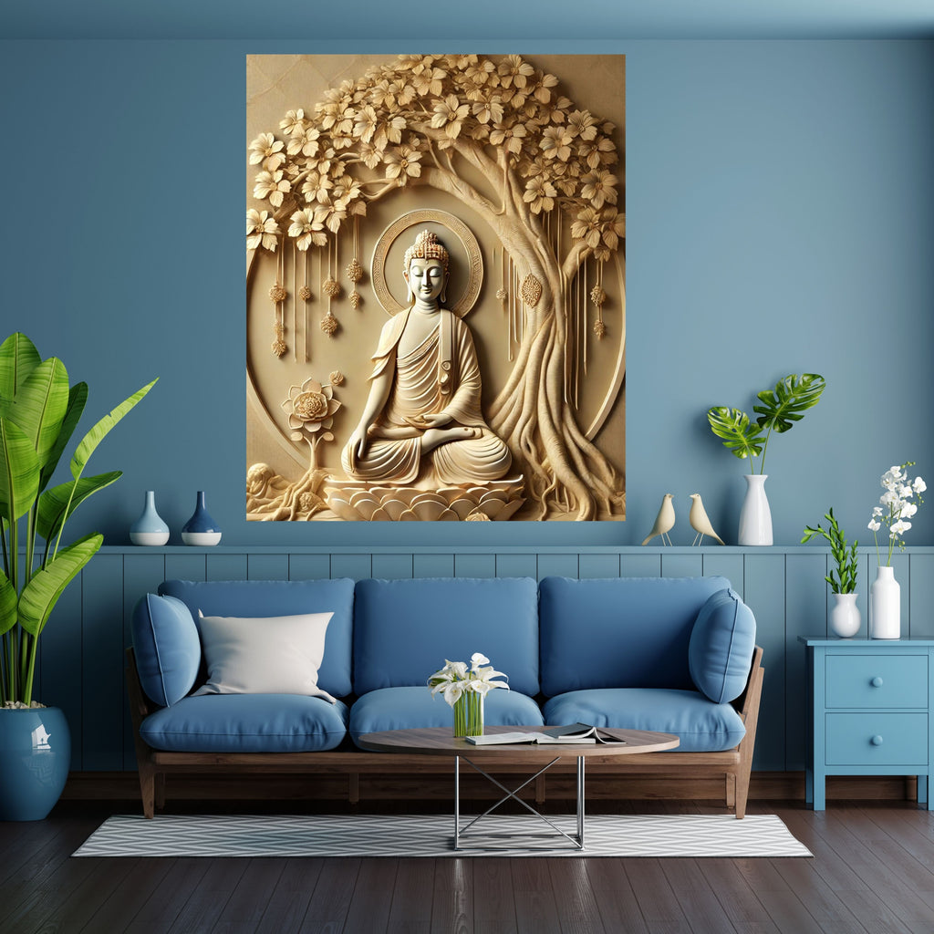 Lord Buddha Printable Wall Art, Zen Buddha Poster, Meditation Room Decor, Buddhist Wall Hanging, Spiritual Digital Download, Peaceful Home Decor|sp78