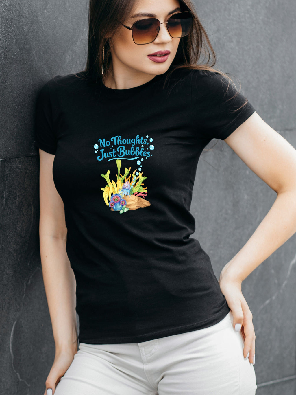 Under The Sea PNG, Ocean T-Shirt Design, Sea Life Graphic, Beach Lover Gift, Marine Life PNG, Coastal Aesthetic, Print On Demand Design, Digital Download|gr30-1