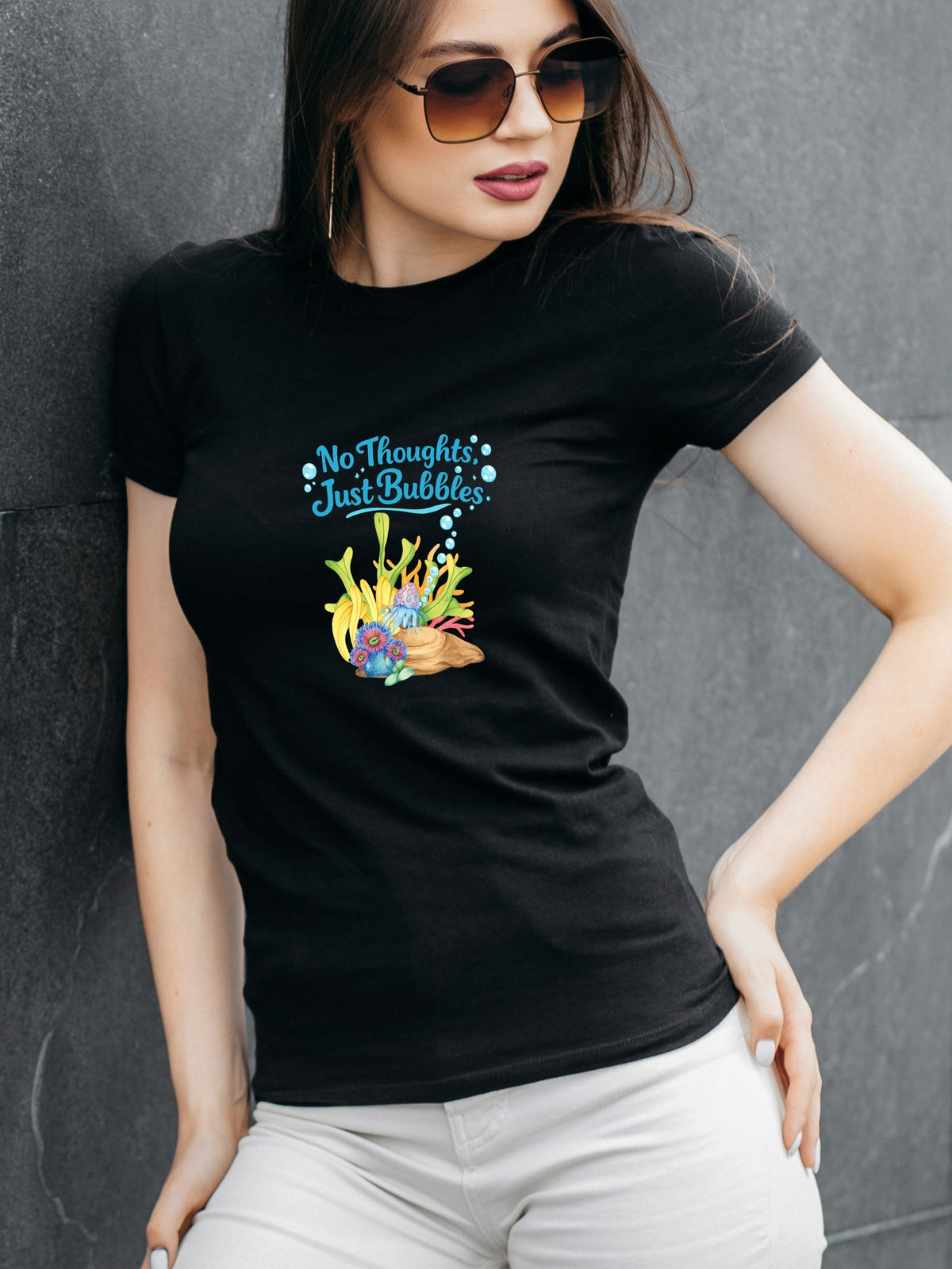 Under The Sea PNG, Ocean T-Shirt Design, Sea Life Graphic, Beach Lover Gift, Marine Life PNG, Coastal Aesthetic, Print On Demand Design, Digital Download|gr30-1