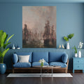 Misty Historic Sailing Fleet Wall Art Printable, Tall Ships at Sea