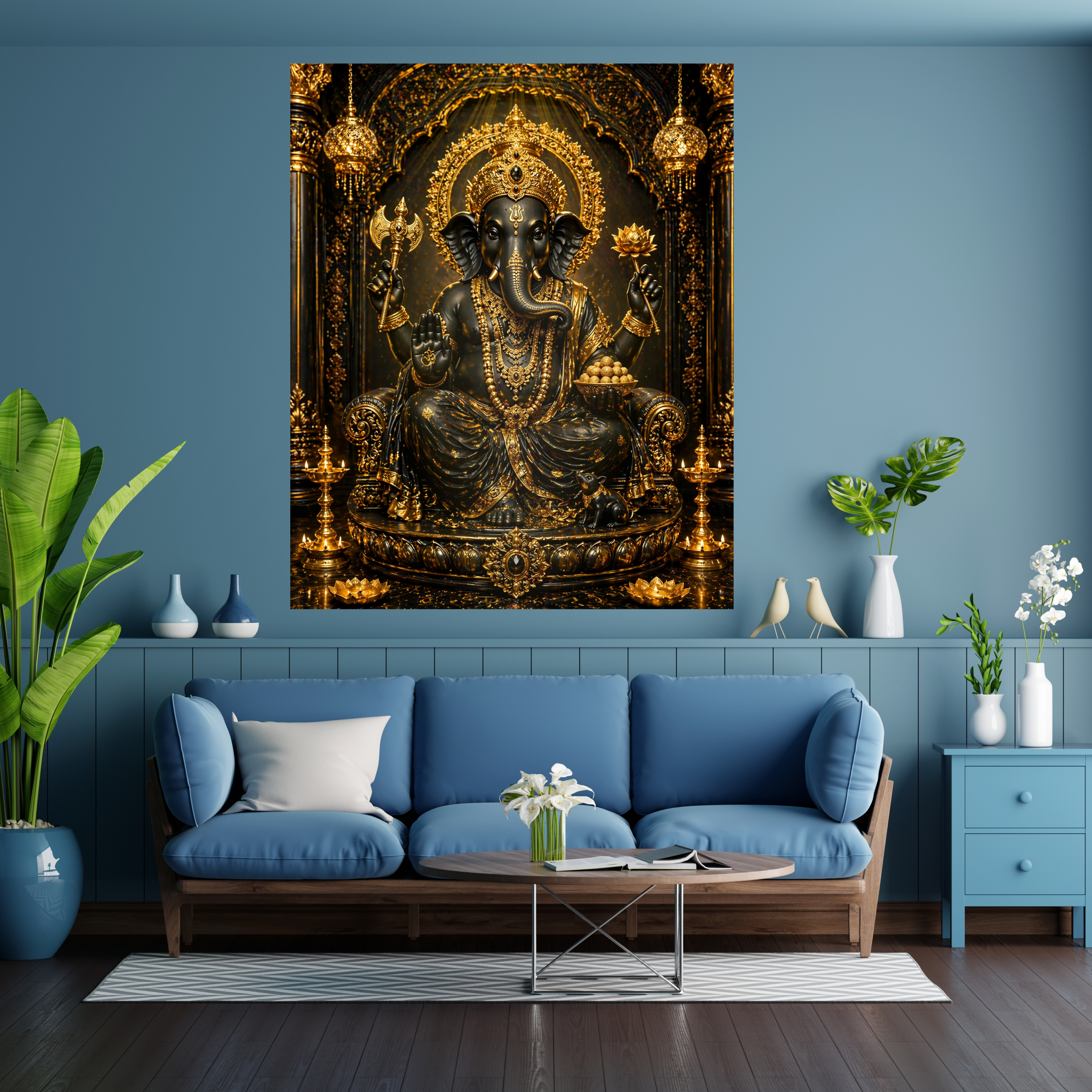Lord Ganesha Wall Art Printable | Ganapathi Digital Download | Hindu God Decor | Spiritual Poster | Ganesh Chaturthi Gift | 11 Sizes Included|sp6