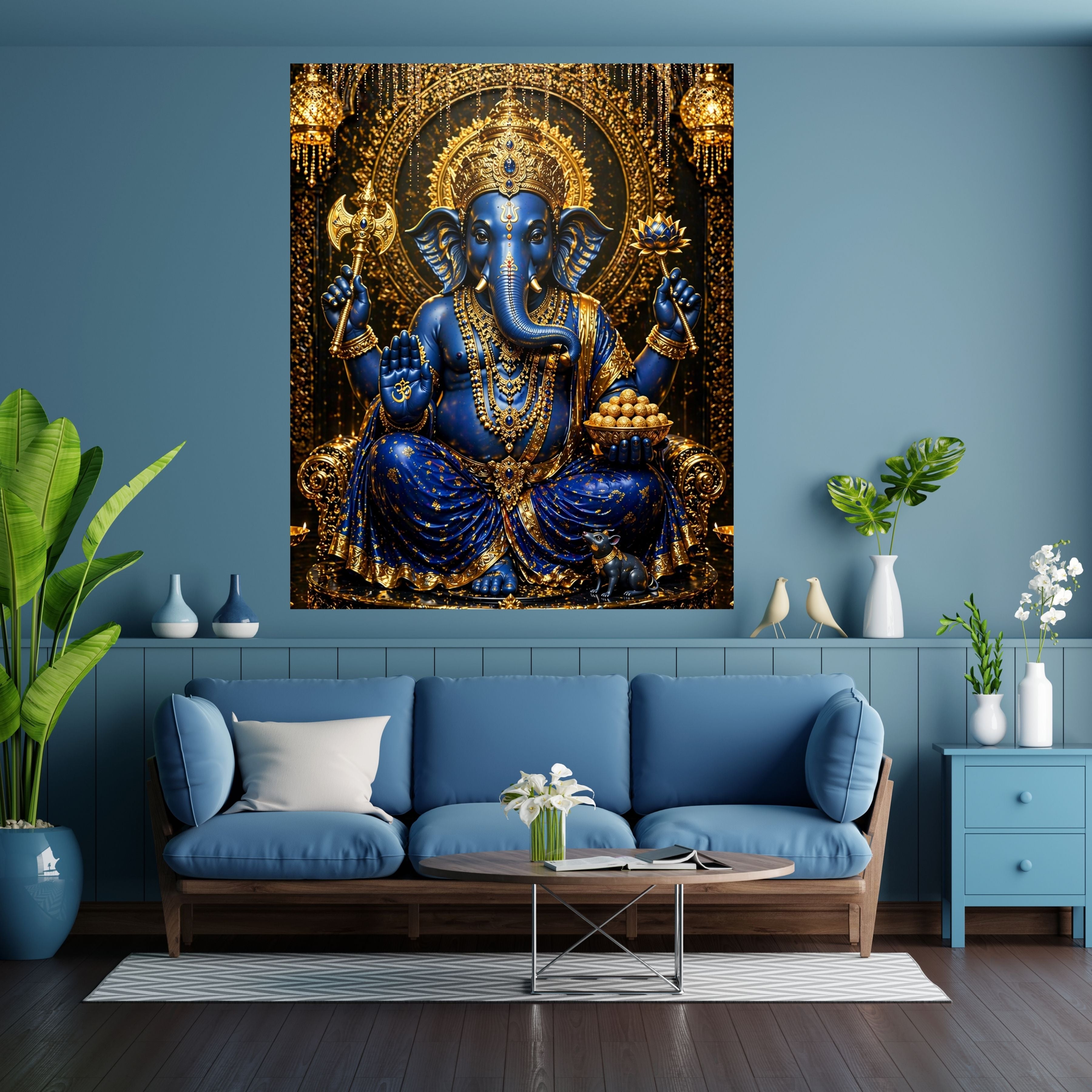Lord Ganesha Wall Art Printable | Ganapathi Digital Download | Hindu God Decor | Spiritual Poster | Ganesh Chaturthi Gift | 11 Sizes Included|sp7