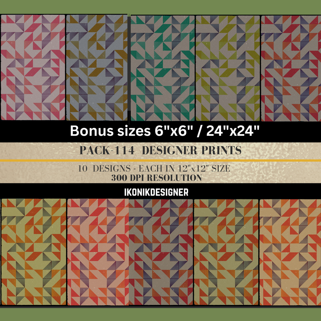 Commercial use Modern Seamless Pattern Bundle – Digital Papers for Business &amp; Products  Instant Download | High-Resolution 12x12 + Bonus Sizes|114c