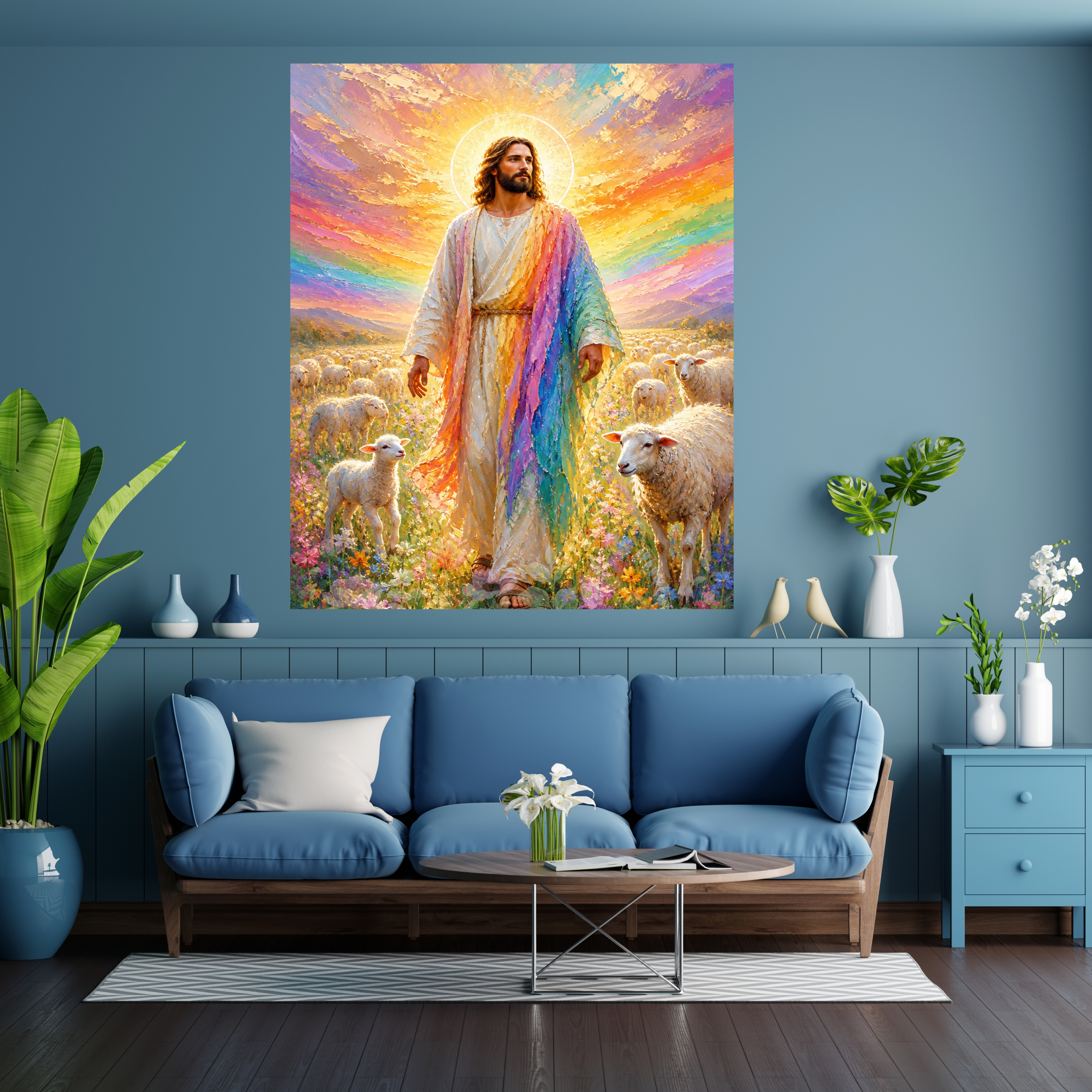 Commercial Use Jesus Wall Art Printable Set, Christian Nursery Decor Bundle, Bible Story Illustrations, Resell License Included|sp46c