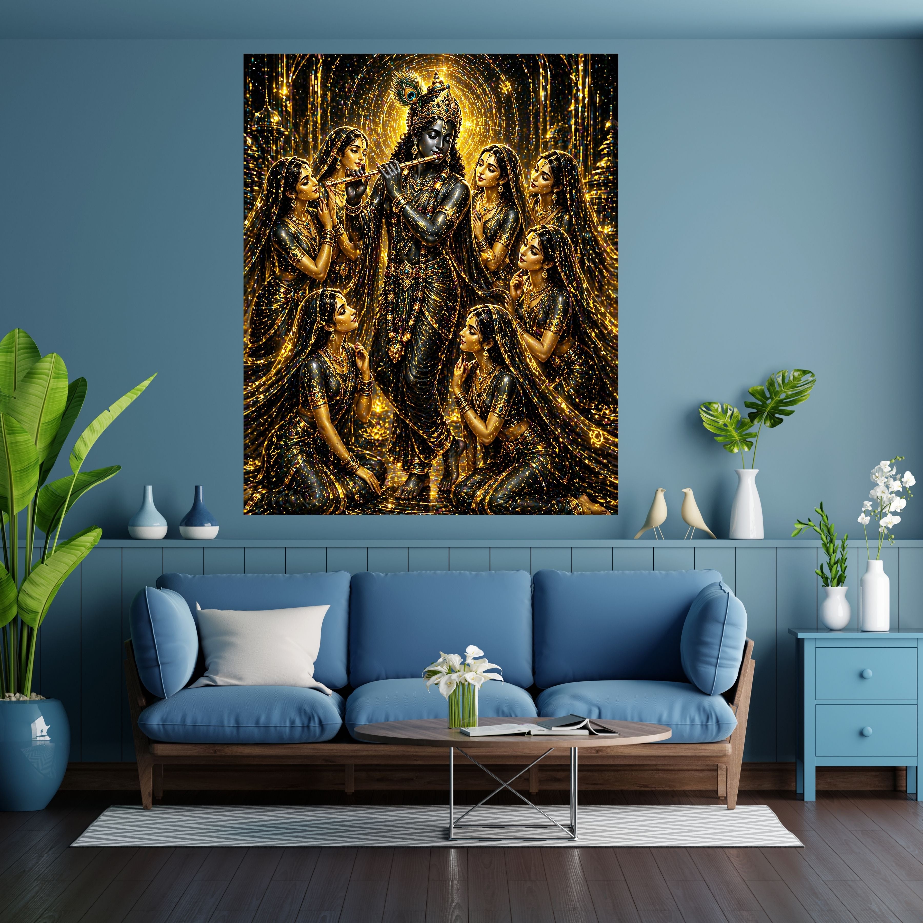Commercial Use Lord Krishna Wall Art Bundle | Hindu Printable Decor | Commercial Use License Included | Spiritual Home Decor | Pooja Room Prints | Digital Download|sp58c