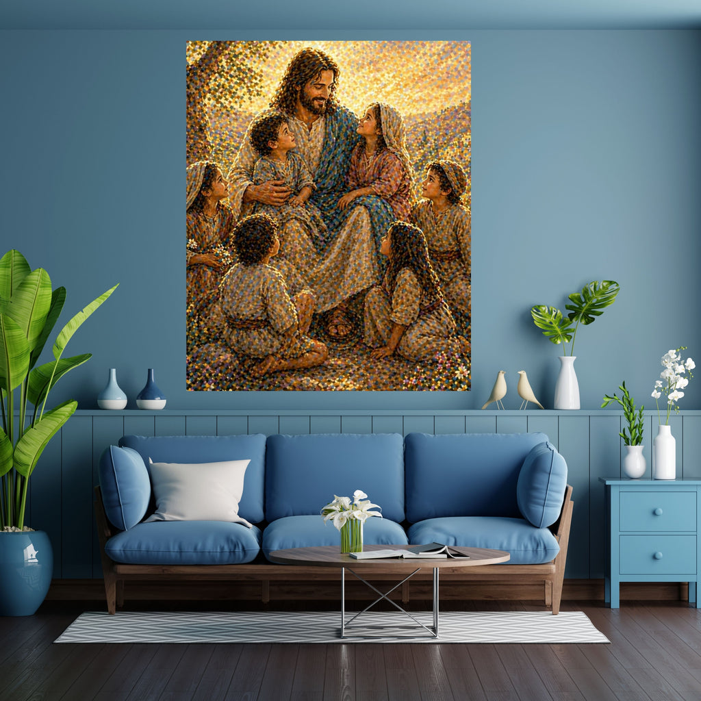 Jesus Wall Art Printable Set, Christian Nursery Decor, Bible Story Prints, Jesus with Children, Good Shepherd, Baptism, Faith Gift|sp18