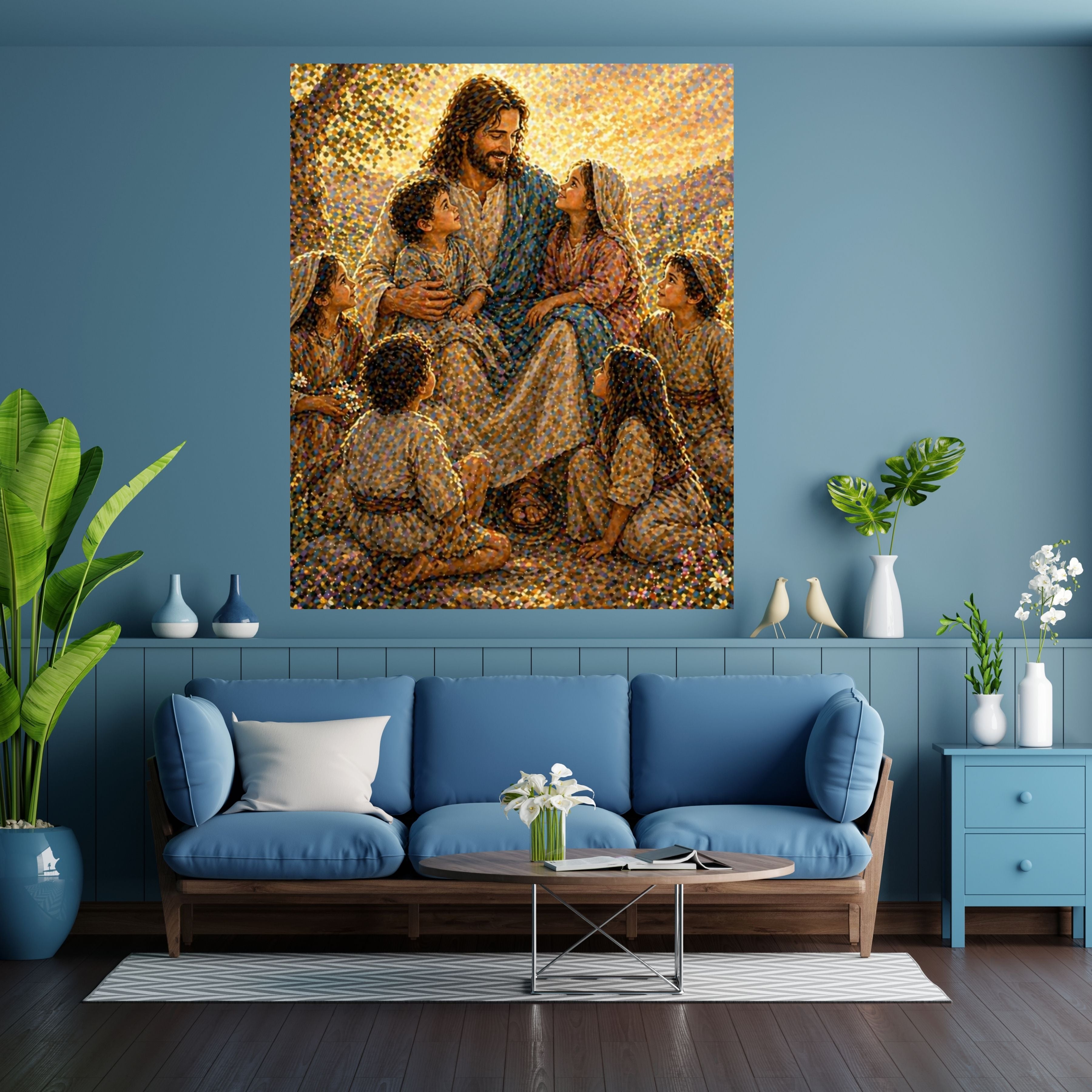 Jesus Wall Art Printable Set, Christian Nursery Decor, Bible Story Prints, Jesus with Children, Good Shepherd, Baptism, Faith Gift|sp18