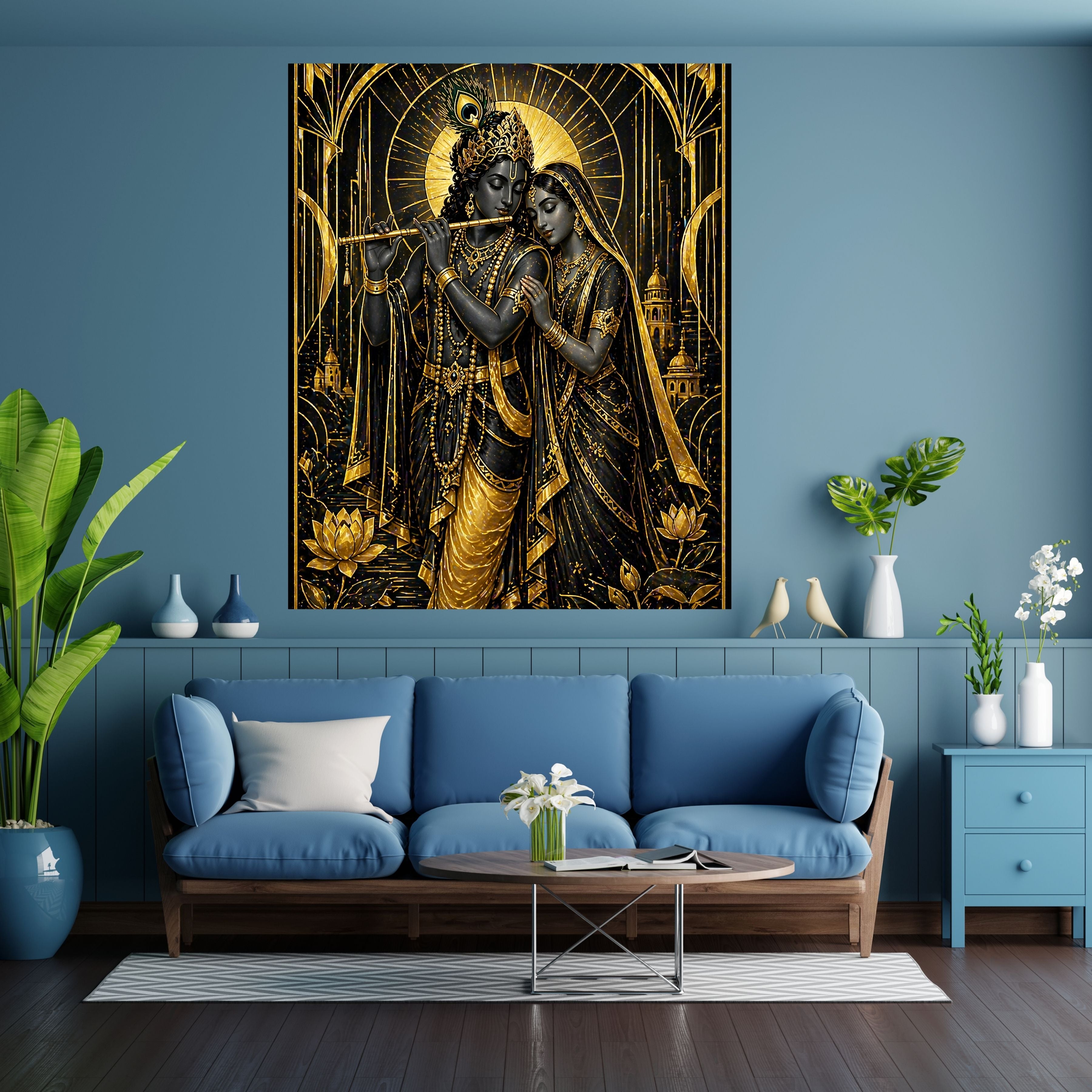 Lord Krishna Wall Art Printable, Krishna Digital Download, Hindu Wall Decor, Spiritual Home Decor, Pooja Room Art, Krishna Poster, Temple Artwork|sp60