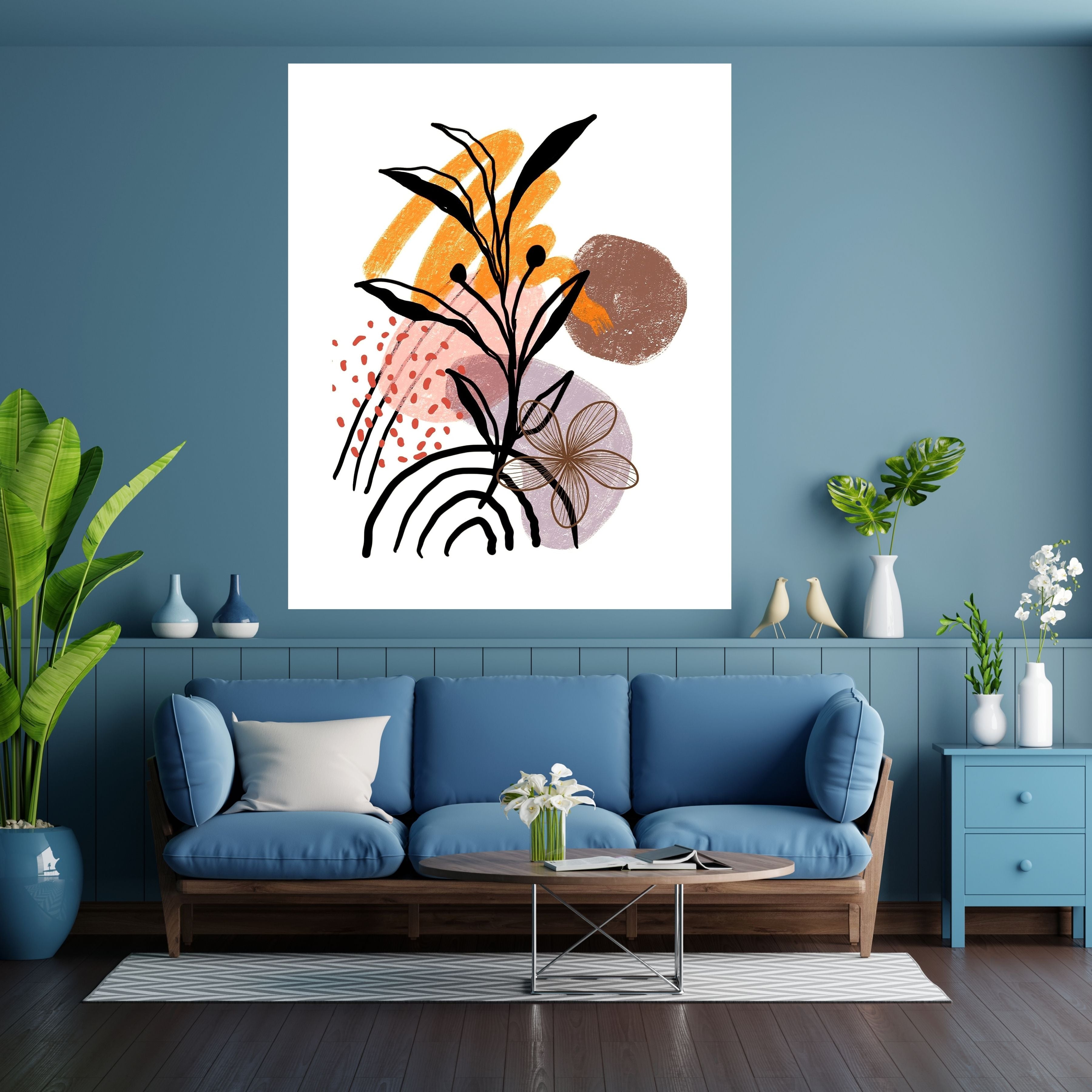 Commercial use Modern Wall Art Printable, Minimalist Wall Decor, Abstract modern Art Print, Neutral Aesthetic Wall Hanging, Living Room Bedroom Decor, Gallery Wall Art, Instant Download|m44c