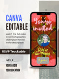 commercial use ANIMAL THEME Birthday Invitation Video | Editable Canva pro Template | Kids Party Invite | ki1c