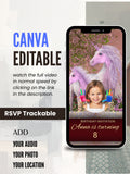 NATURE THEME Editable Birthday Video Invitation | Canva Pro Template | Woodland Kids Party Invite | Photo, Music, QR Code | Instant Download|ki11