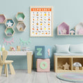 Alphabet Wall Art Printable, ABC Learning Poster, Kids Educational Decor, Nursery Wall Art, Preschool Classroom Print, Homeschool Decor, Digital Download|ke1-1