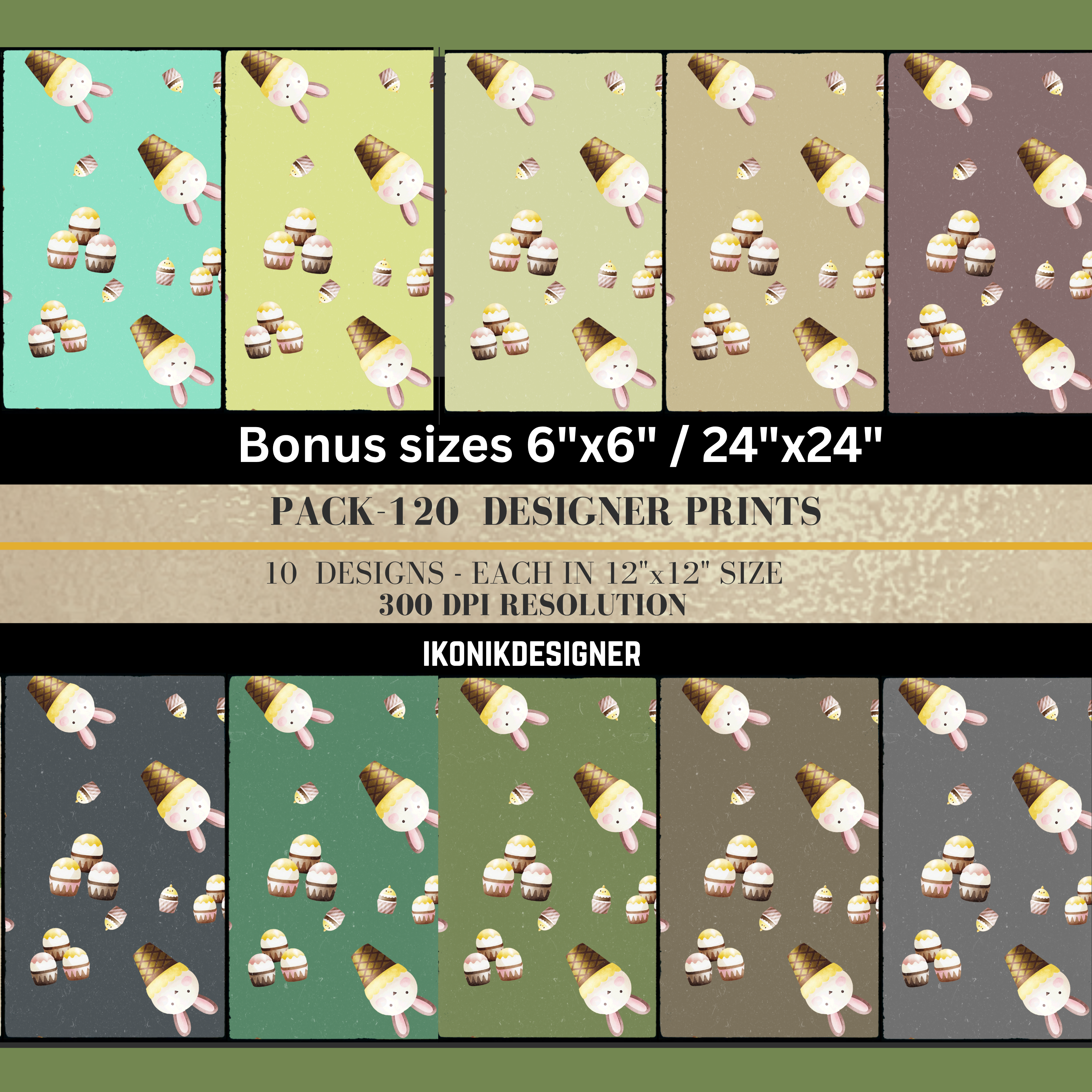 Commercial use Modern Seamless Pattern Bundle – Digital Papers for Business &amp; Products  Instant Download | High-Resolution 12x12 + Bonus Sizes|120c