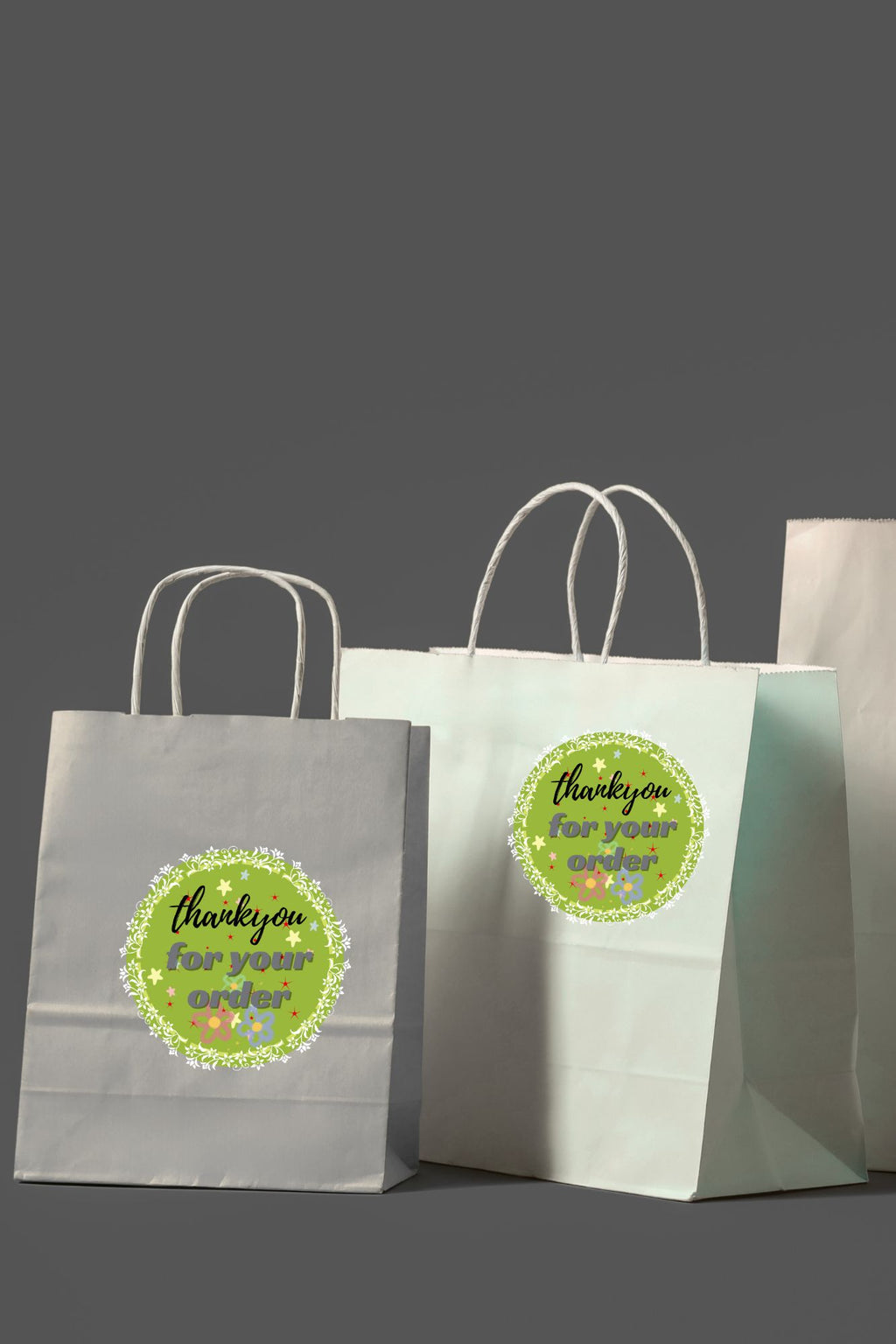 Printable Round Sticker Bundle | Thank You Stickers for Small Business | PNG + PDF Files | 1”, 1.5”, 2”, 2.5”, 3” Labels |Thank You Sticker Bundle|st3