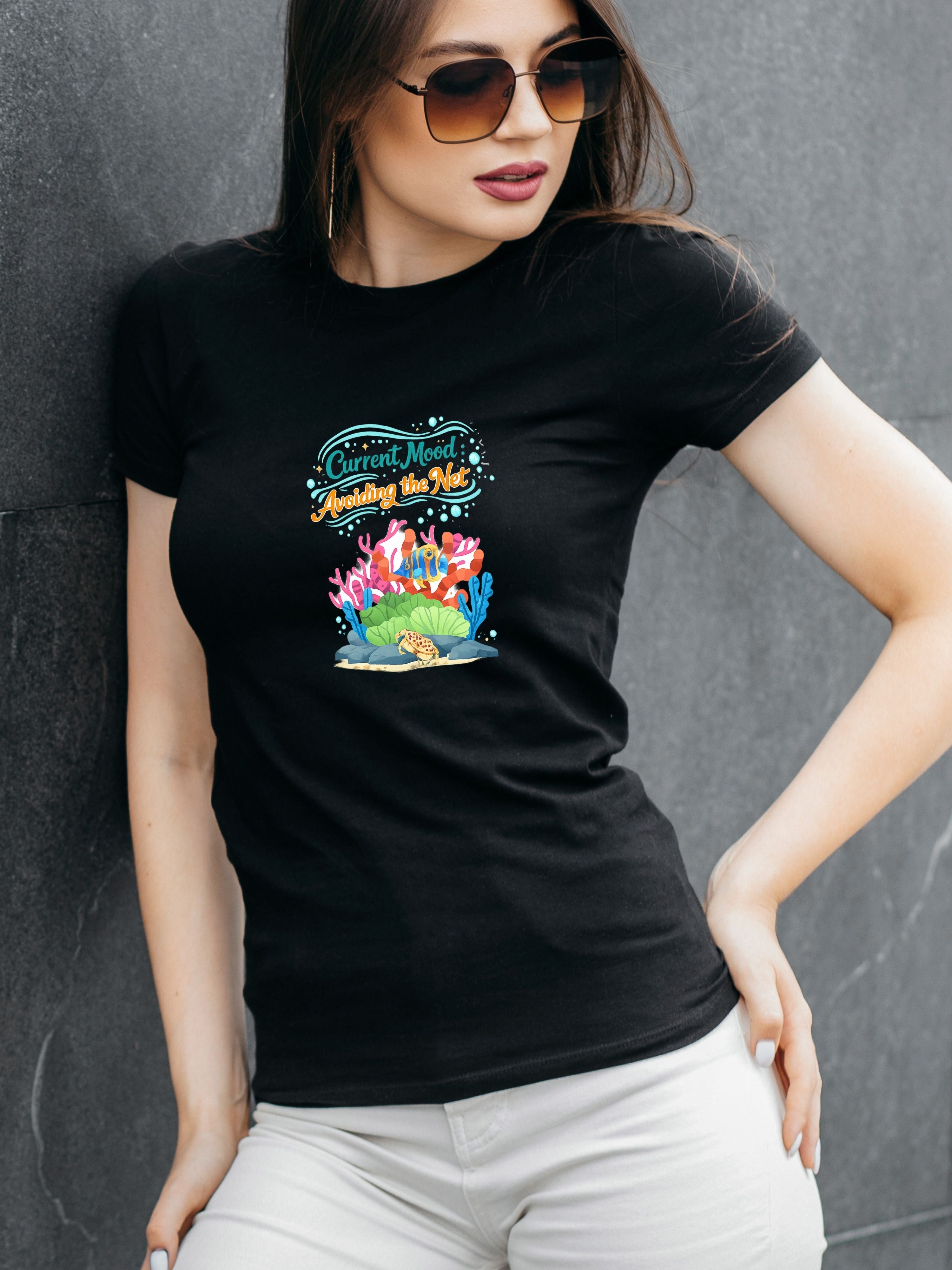 Under The Sea PNG, Ocean T-Shirt Design, Sea Life Graphic, Beach Lover Gift, Marine Life PNG, Coastal Aesthetic, Print On Demand Design, Digital Download|gr30-15