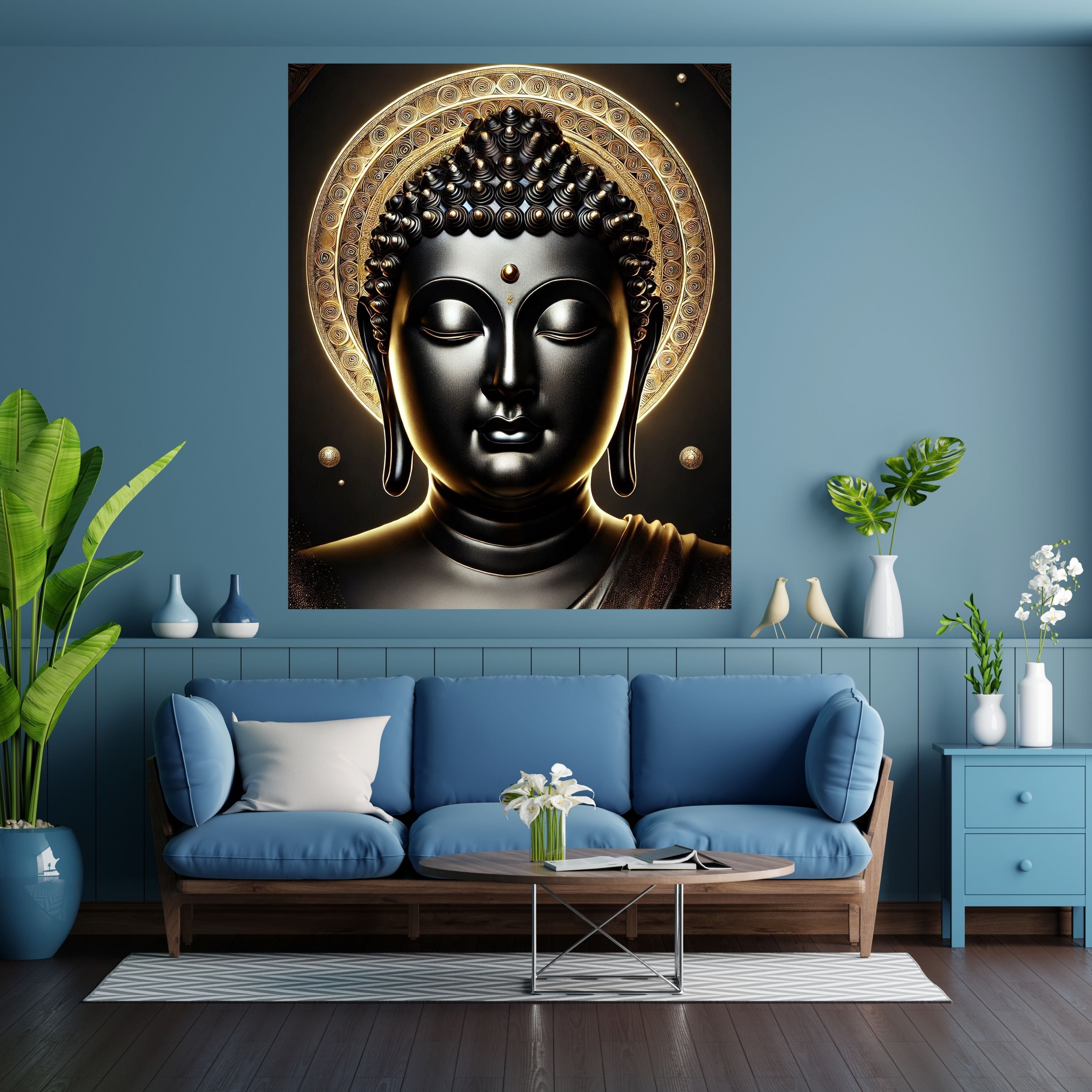 Commercial Use Lord Buddha Wall Art Printable | Zen Meditation Decor | Buddhist Wall Hanging | Spiritual Home Decor | Mindfulness Artwork | Instant Download|sp85c