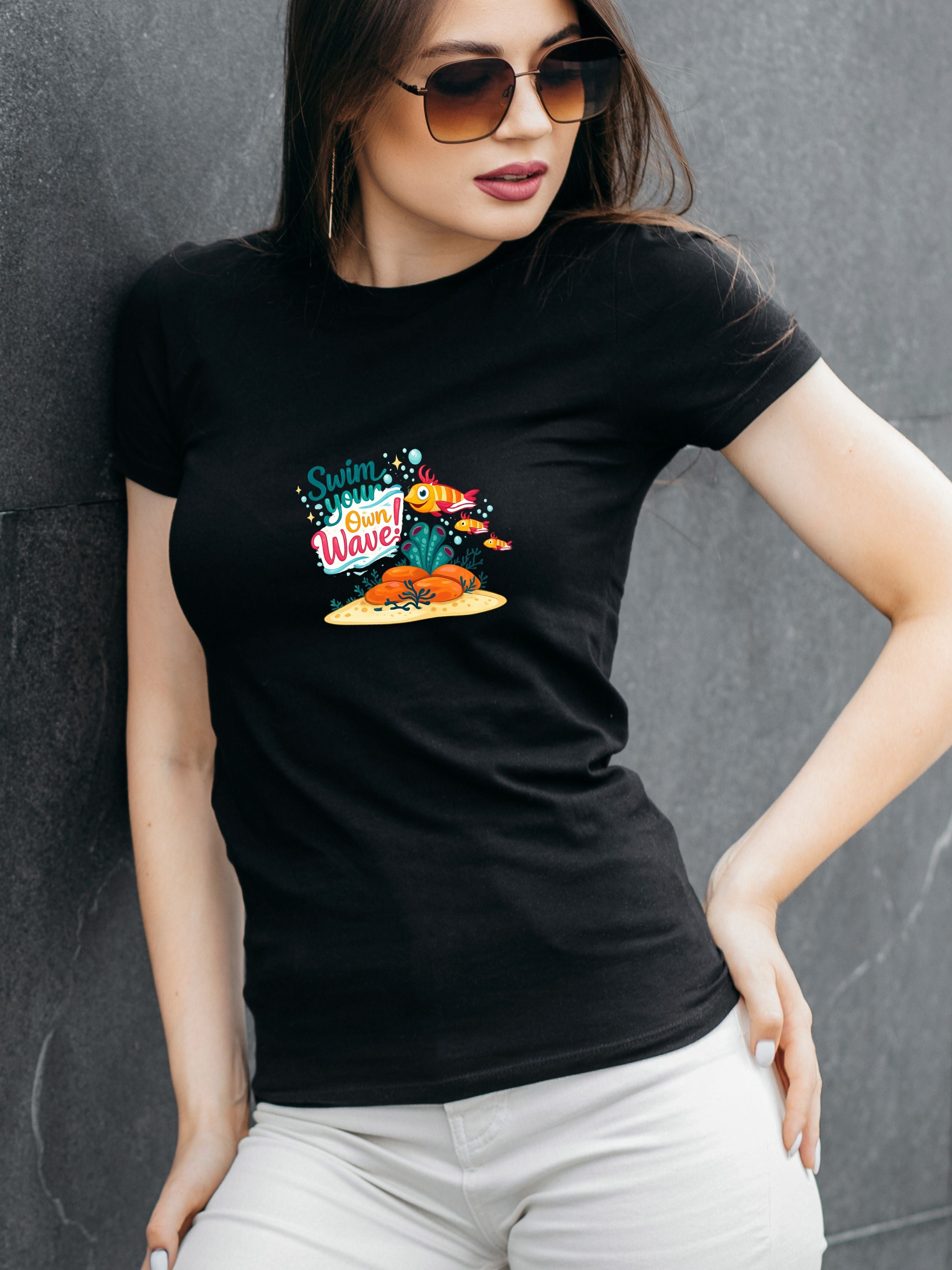 Under The Sea PNG, Ocean T-Shirt Design, Sea Life Graphic, Beach Lover Gift, Marine Life PNG, Coastal Aesthetic, Print On Demand Design, Digital Download|gr30-7