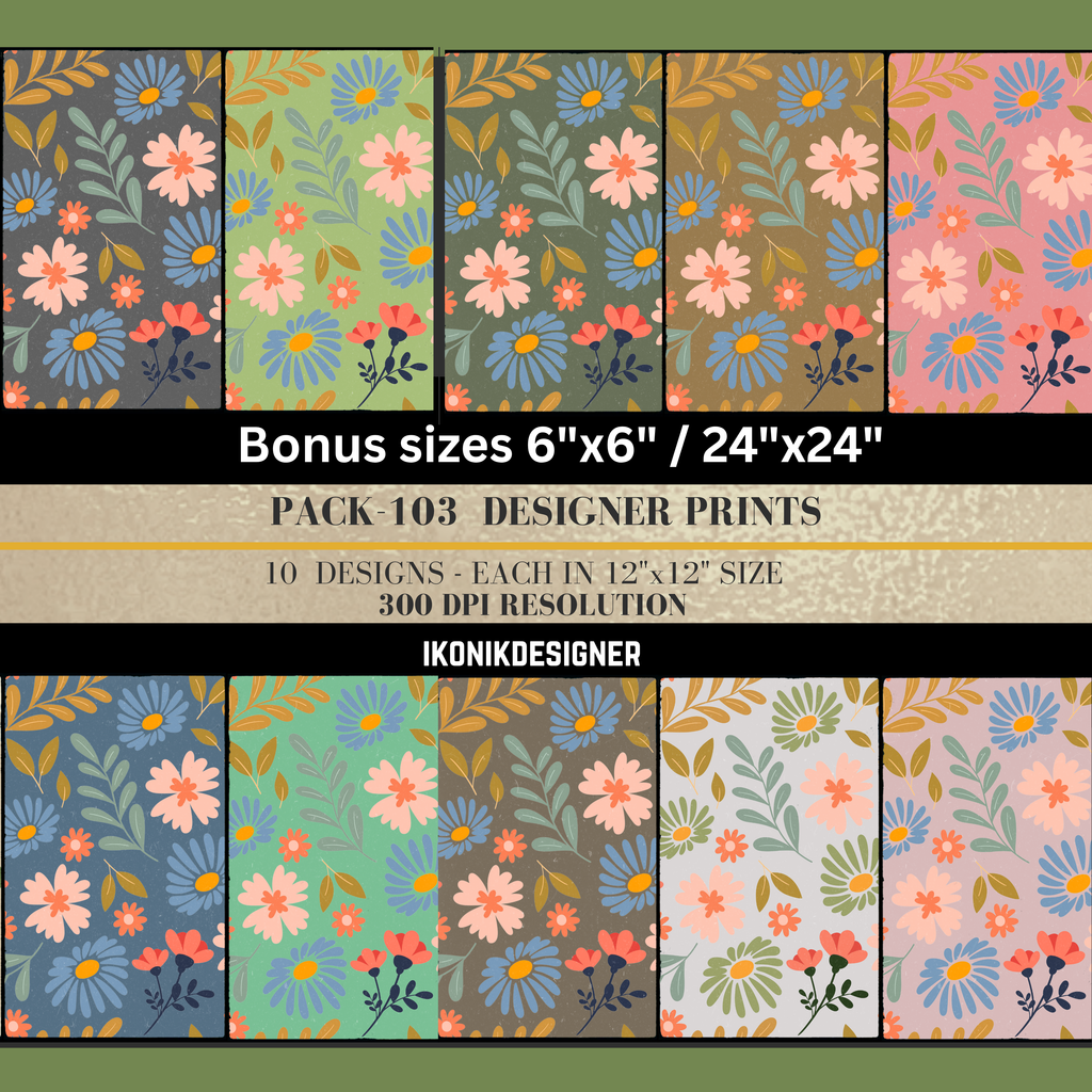 Seamless Boho Pattern Bundle, Neutral Aesthetic Digital Paper, Bohemian Background, Printable Scrapbook, Fabric Design Pack|103