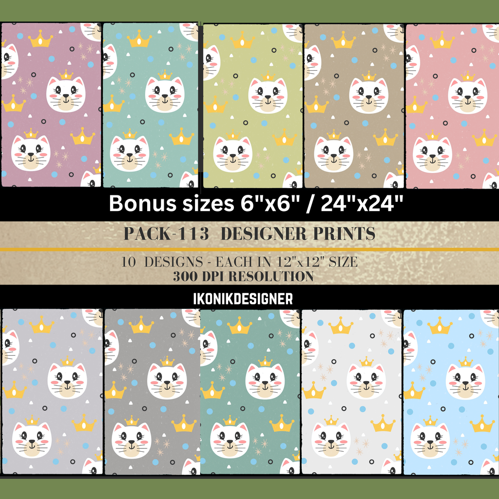 Commercial Use Kids Animal Seamless Pattern Bundle, Cute Cartoon Digital Paper, Nursery Backgrounds, POD, Fabric &amp; Packaging Design|113c