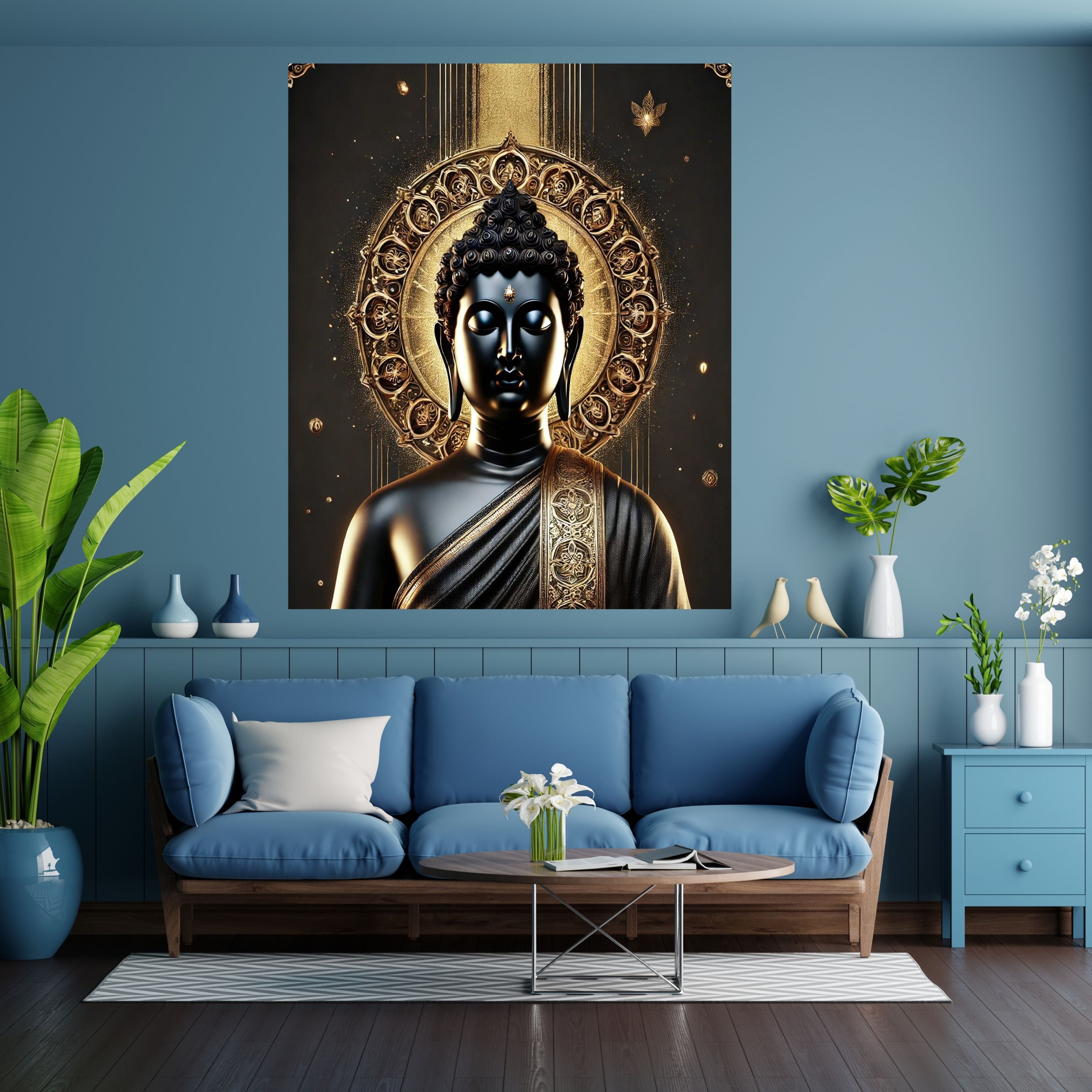 Lord Buddha Printable Wall Art, Zen Buddha Poster, Meditation Room Decor, Buddhist Wall Hanging, Spiritual Digital Download, Peaceful Home Decor|sp83