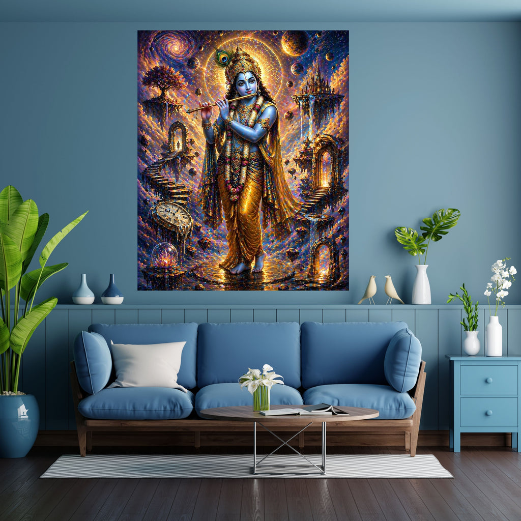 Commercial Use Lord Krishna Wall Art Bundle | Hindu Printable Decor | Commercial Use License Included | Spiritual Home Decor | Pooja Room Prints | Digital Download|sp48c
