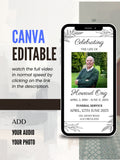 Commercial use FUNERAL SERVICE Invitation Video Template | Canva Funeral Invite | In Loving Memory | Celebration of Life | Memorial Service | Instant Download|ai5c