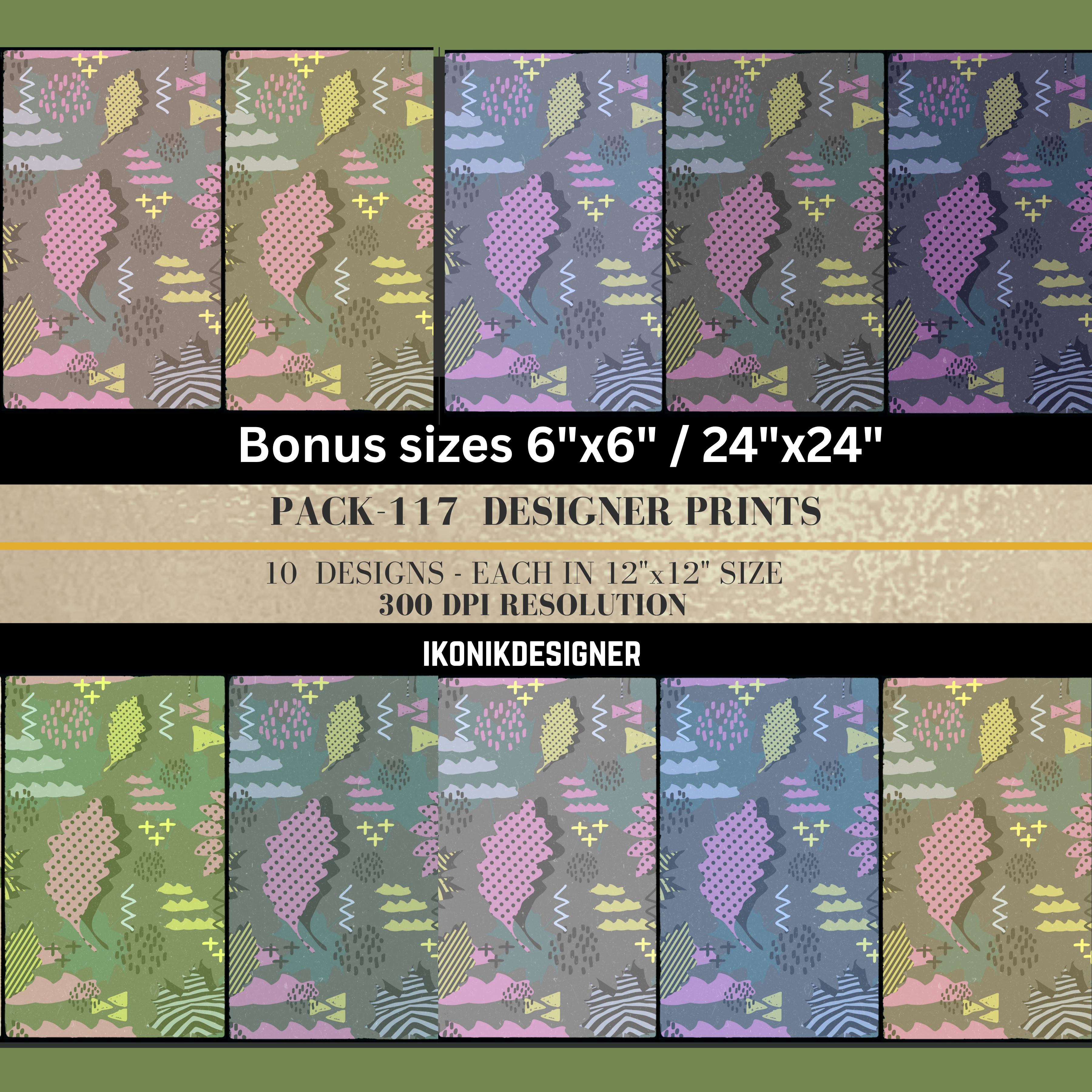 Commercial use Modern Seamless Pattern Bundle – Digital Papers for Business &amp; Products  Instant Download | High-Resolution 12x12 + Bonus Sizes|117c