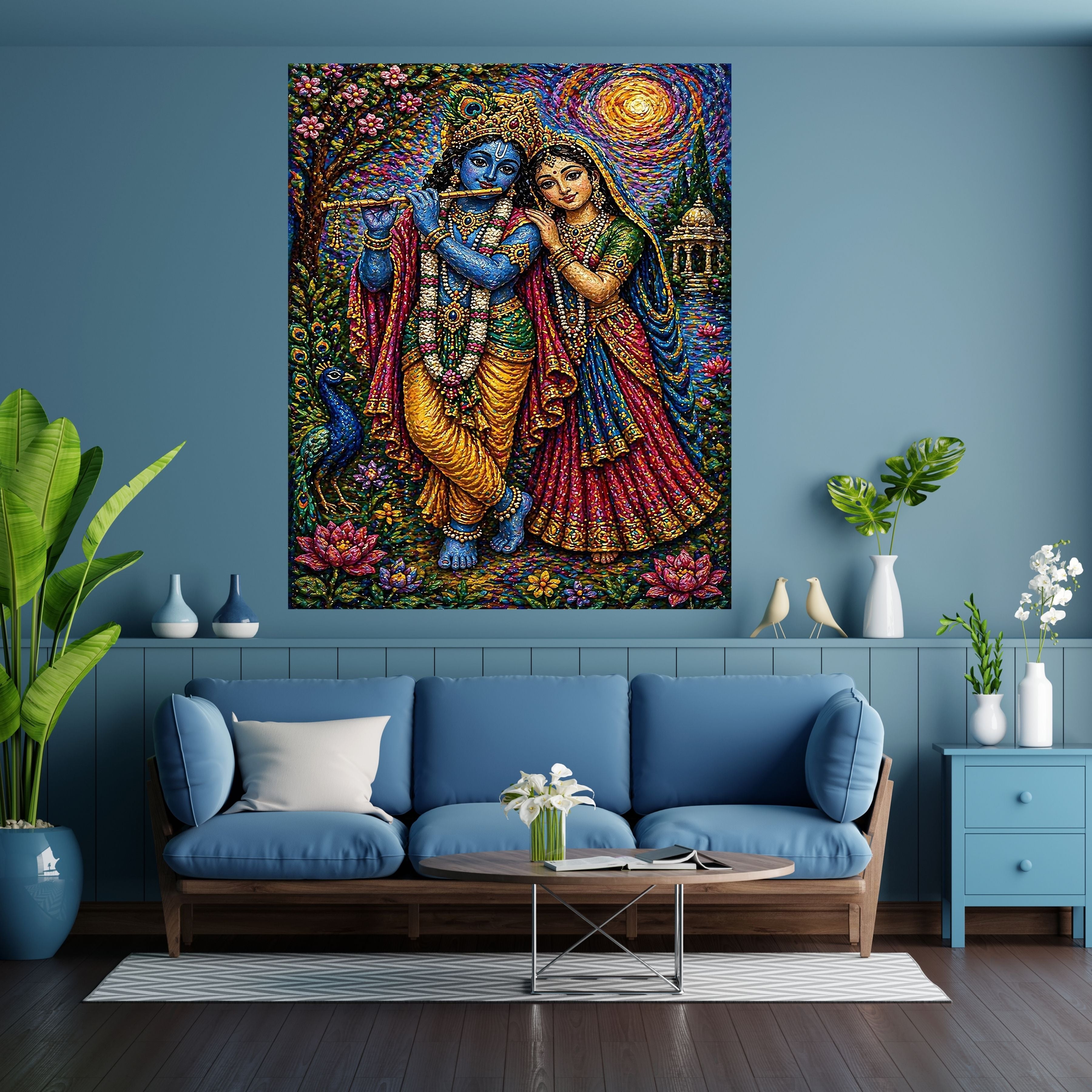 Lord Krishna Wall Art Printable, Krishna Digital Download, Hindu Wall Decor, Spiritual Home Decor, Pooja Room Art, Krishna Poster, Temple Artwork|sp51