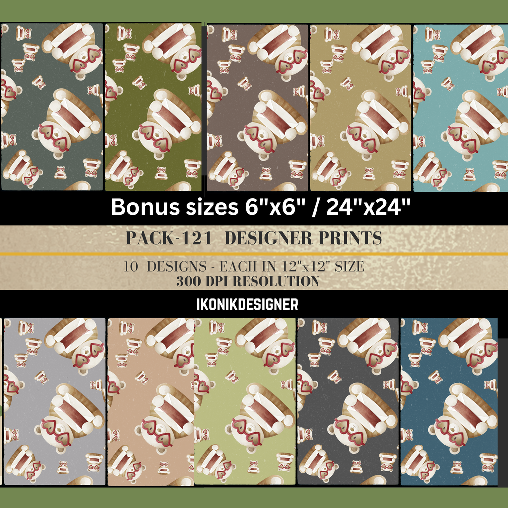 Commercial use Modern Seamless Pattern Bundle – Digital Papers for Business &amp; Products  Instant Download | High-Resolution 12x12 + Bonus Sizes|121c