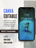 MERMAID Birthday Invitation Video | Editable Canva pro Template | Kids Party Invite | Digital Download|ki49