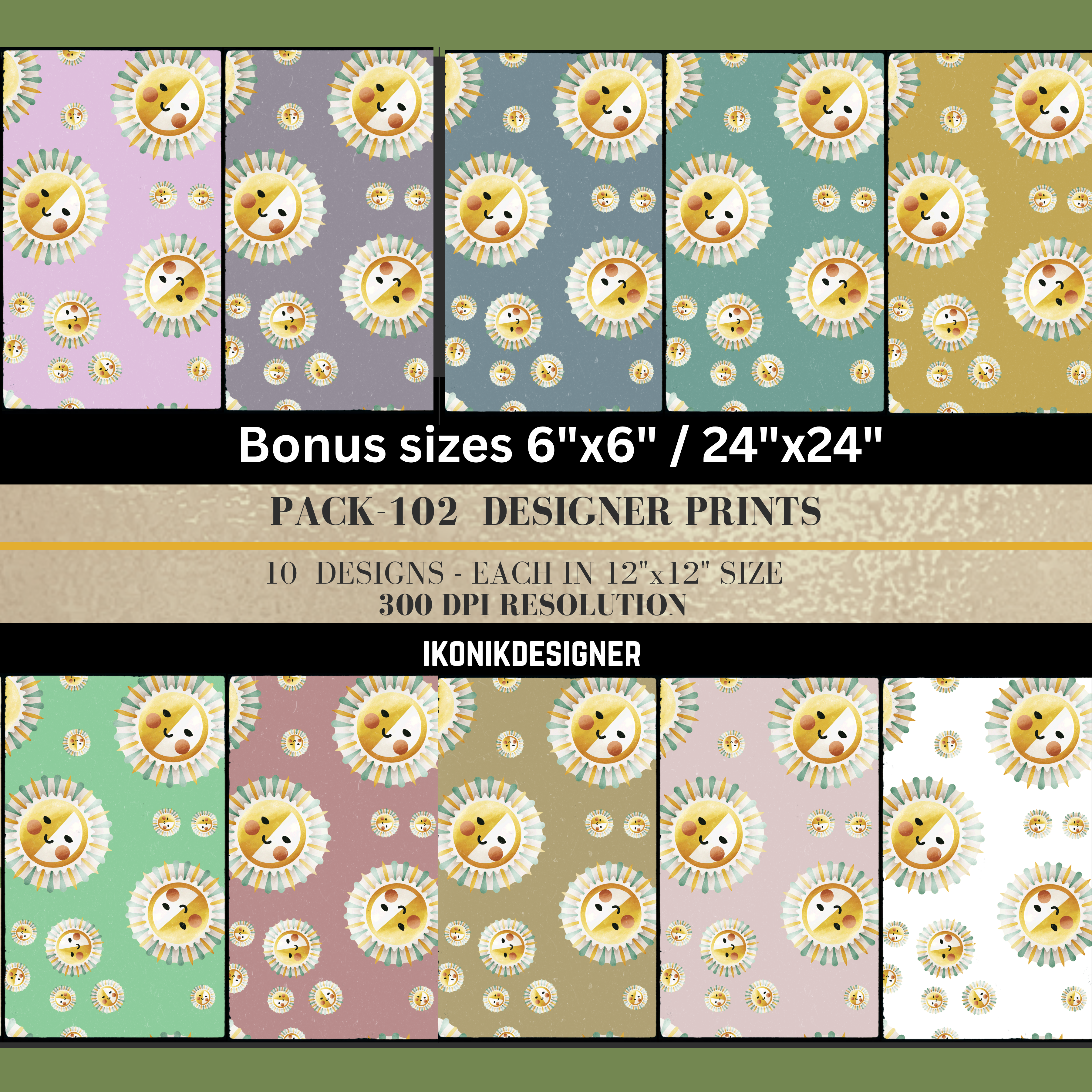 Commercial use Modern Seamless Pattern Bundle – Digital Papers for Business &amp; Products  Instant Download | High-Resolution 12x12 + Bonus Sizes|102c
