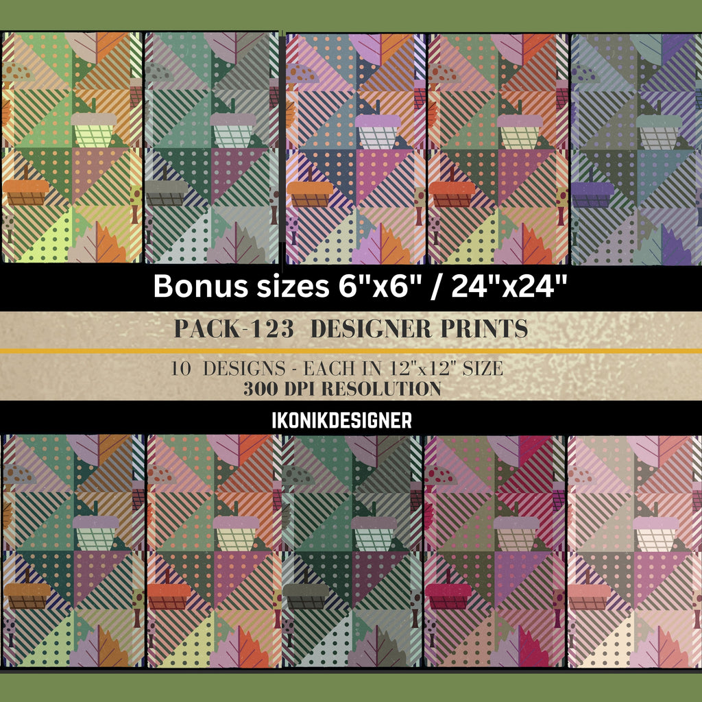 Commercial use Modern Seamless Pattern Bundle – Digital Papers for Business &amp; Products  Instant Download | High-Resolution 12x12 + Bonus Sizes|123c