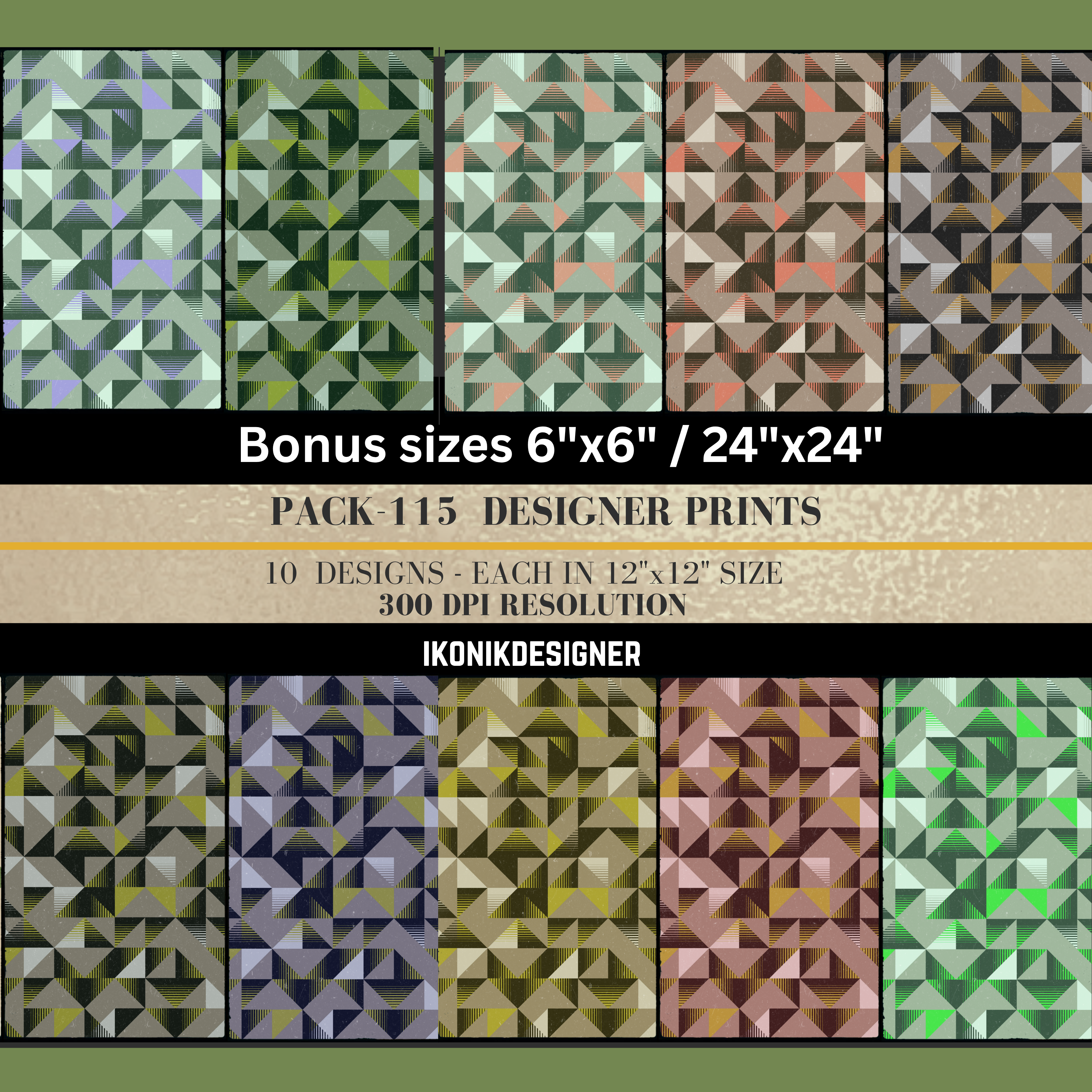 Commercial use Modern Seamless Pattern Bundle – Digital Papers for Business &amp; Products  Instant Download | High-Resolution 12x12 + Bonus Sizes|115c