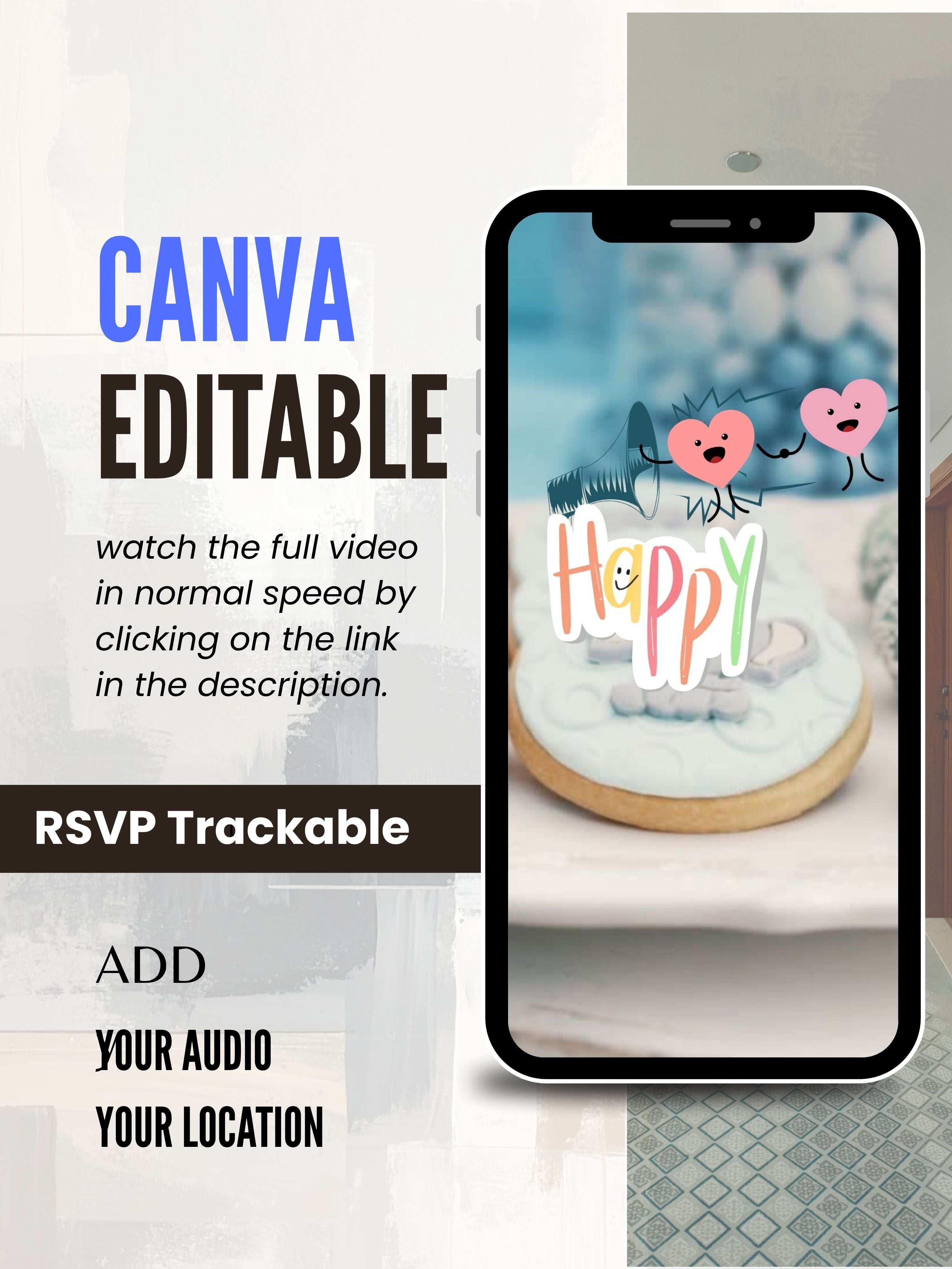 BABY ANOUNCEMENT Editable Video | Canva Pro Template | Baby Boy & Baby Girl Reveal | Photo, Music | ki26