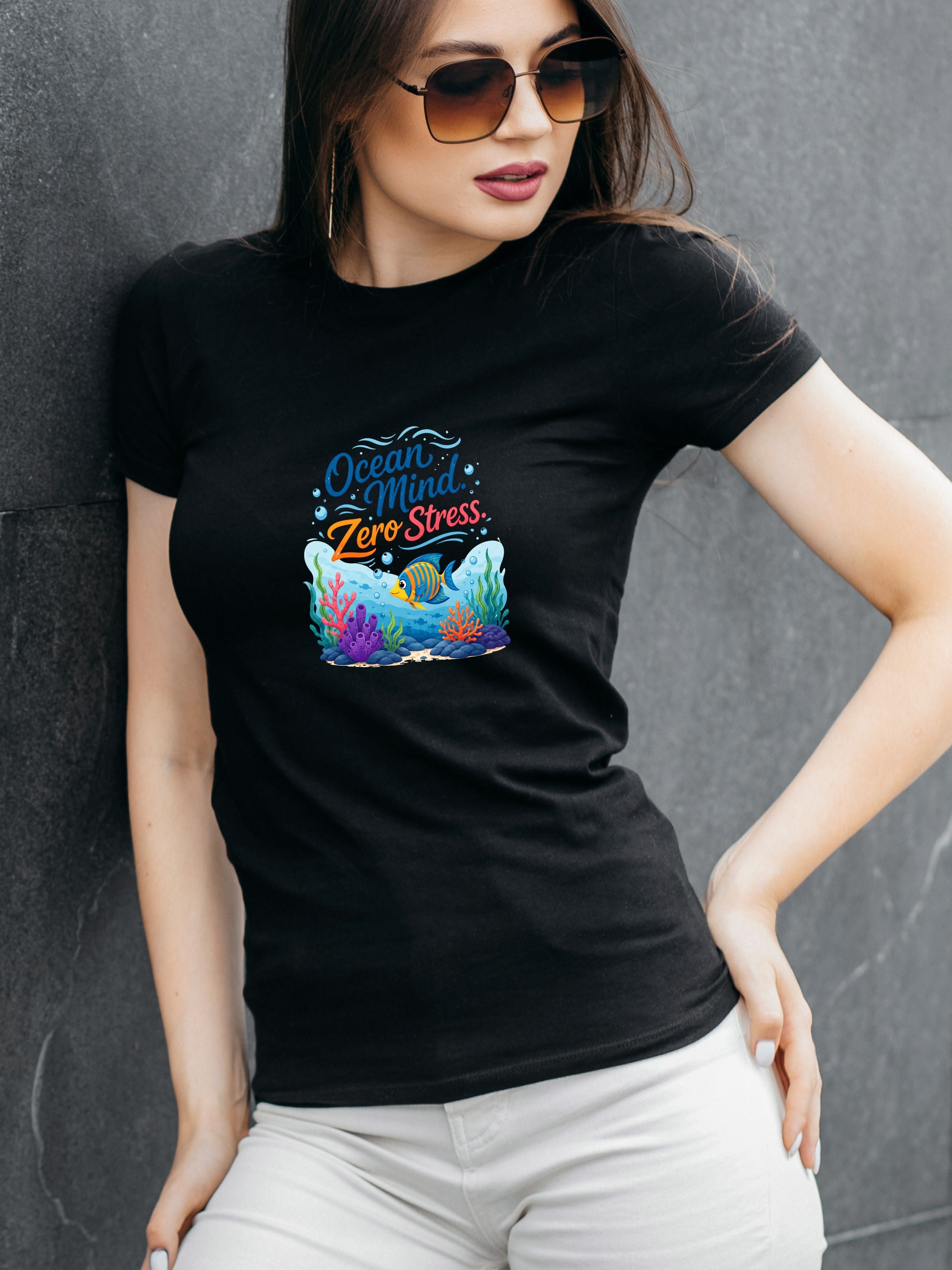 Under The Sea PNG, Ocean T-Shirt Design, Sea Life Graphic, Beach Lover Gift, Marine Life PNG, Coastal Aesthetic, Print On Demand Design, Digital Download|gr30-11