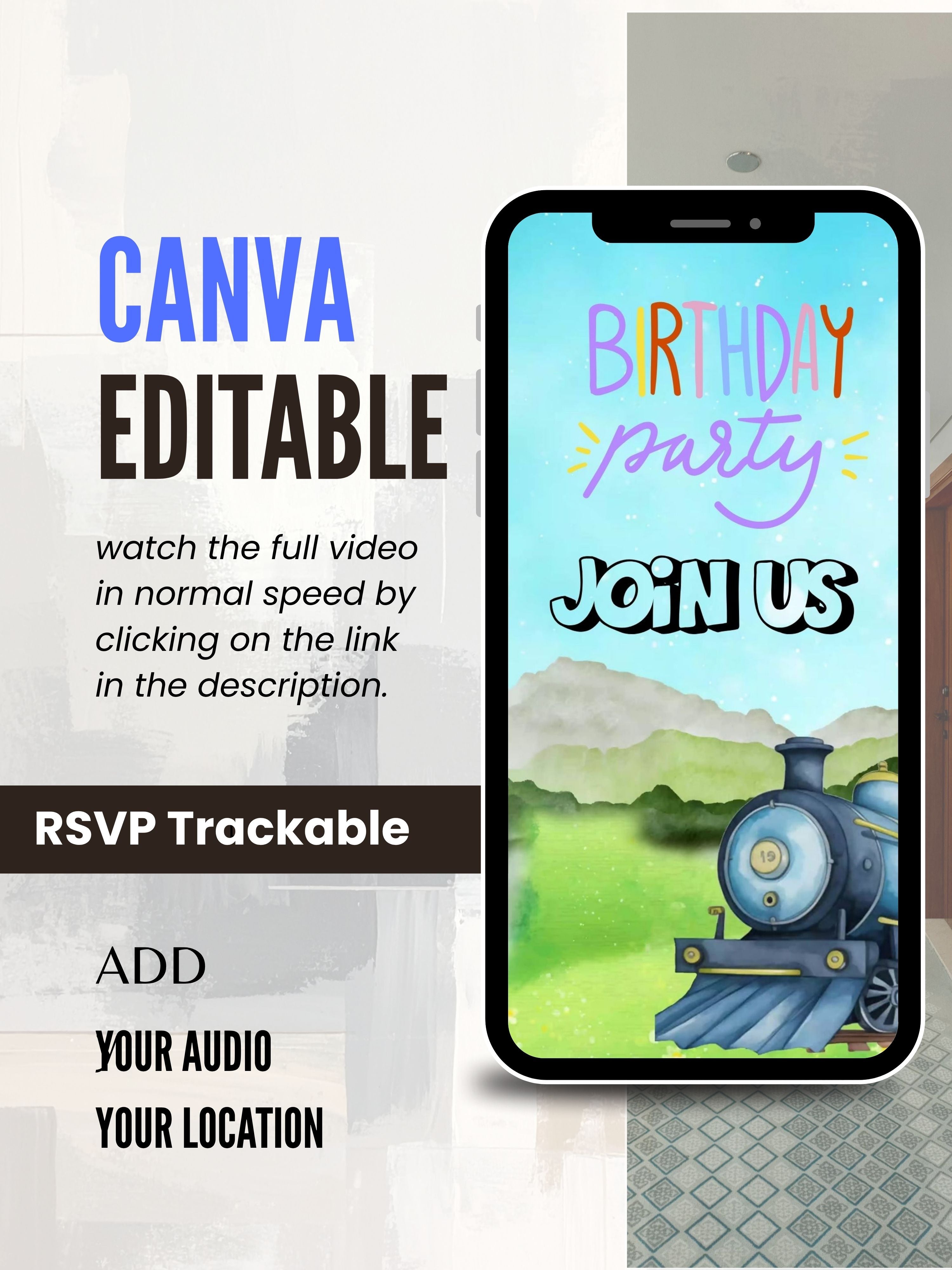 commercial use ANIMAL THEME Birthday Invitation Video | Editable Canva pro Template | Kids Party Invite | ki21c