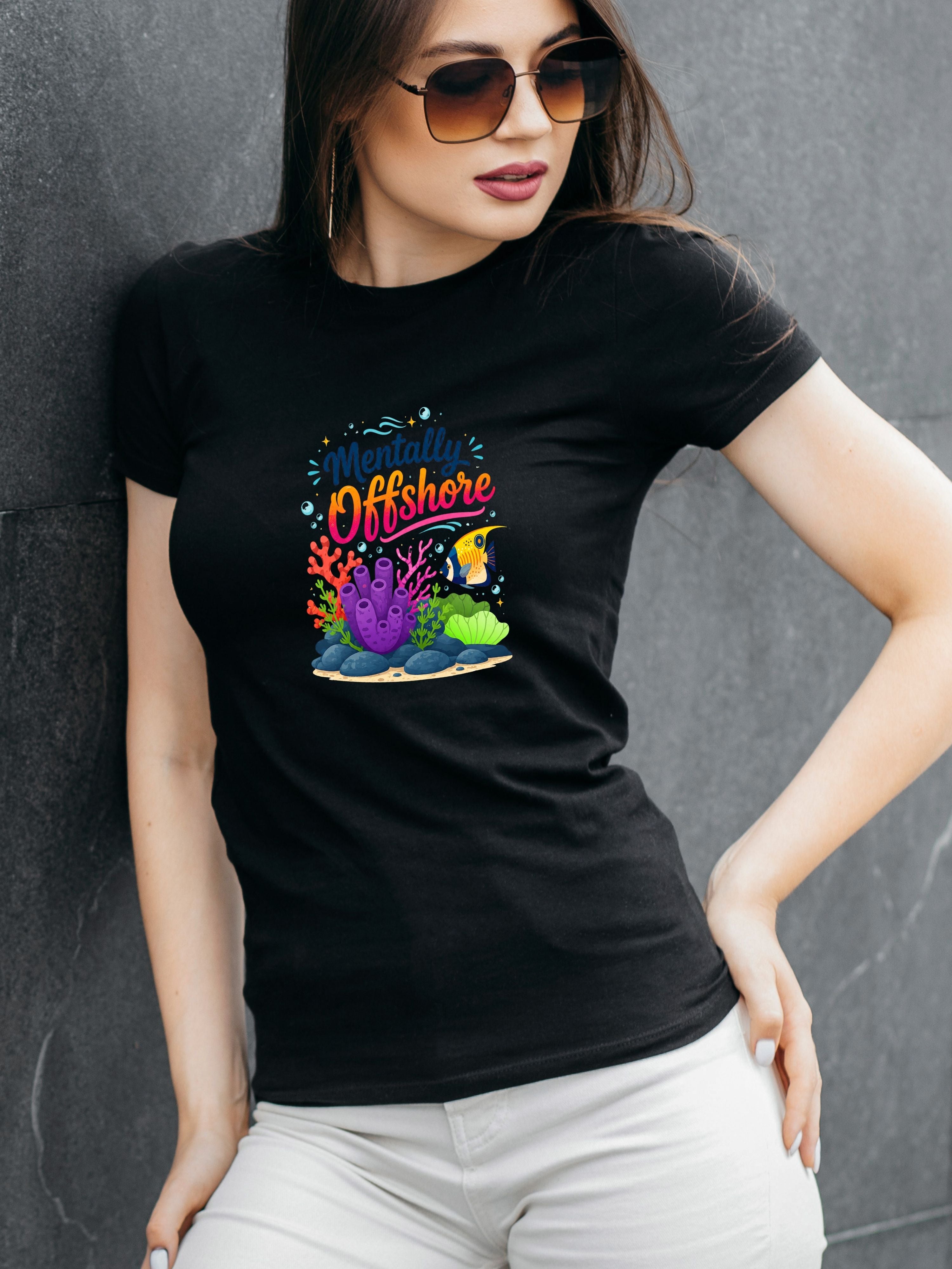 Under The Sea PNG, Ocean T-Shirt Design, Sea Life Graphic, Beach Lover Gift, Marine Life PNG, Coastal Aesthetic, Print On Demand Design, Digital Download|gr30-9