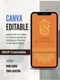 WI0020C-Commercial Use HINDU WEDDING Invitation Video Template | Editable Indian Wedding Invite | Canva Digital Wedding Invitation | Luxury Save the Date | Wedding Video