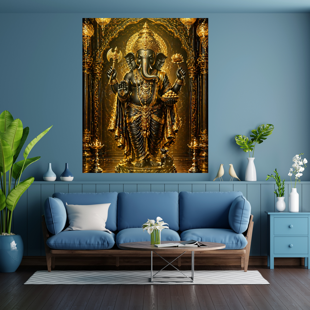 Lord Ganesha Wall Art Printable | Ganapathi Digital Download | Hindu God Decor | Spiritual Poster | Ganesh Chaturthi Gift | 11 Sizes Included|sp5