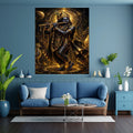 Dark Krishna Wall Art Commercial Use Bundle | Black Gold Luxury Glow Bansuri Flute Peacock Halo Moon Night | Hindu Dark Aesthetic Luxury POD Acrylic Metal Etsy Resell License