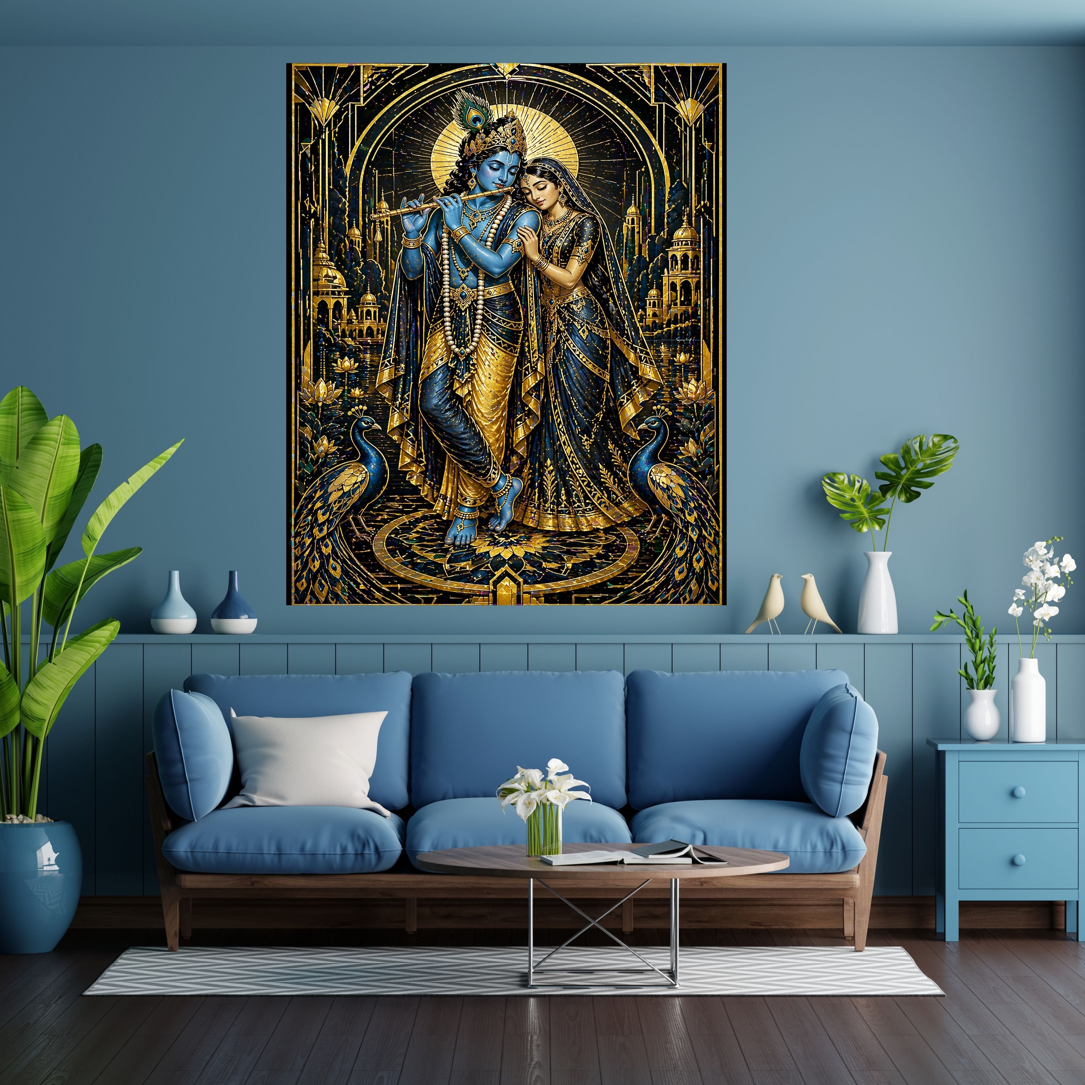 Commercial Use Lord Krishna Wall Art Bundle | Hindu Printable Decor | Commercial Use License Included | Spiritual Home Decor | Pooja Room Prints | Digital Download|sp62c
