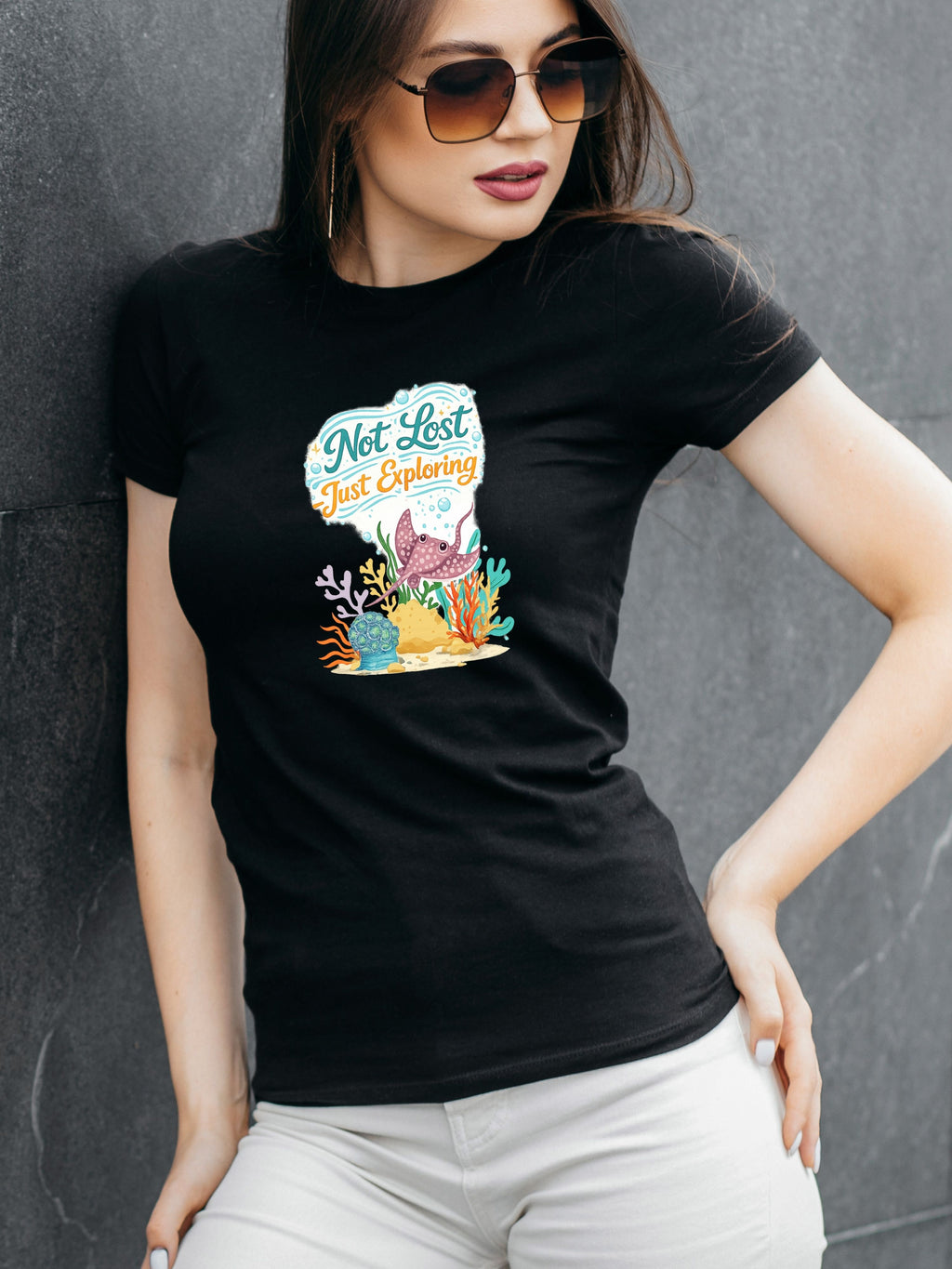 Under The Sea PNG, Ocean T-Shirt Design, Sea Life Graphic, Beach Lover Gift, Marine Life PNG, Coastal Aesthetic, Print On Demand Design, Digital Download|gr30-14