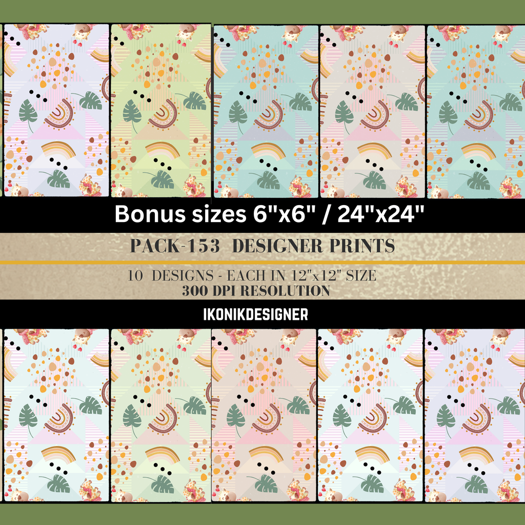 Baby Blue Giraffe Rainbow Boho Kids Seamless Pattern Bundle 10 Colourways Commercial Use - Digital Paper POD Etsy Nursery Fabric Safari Baby Shower Giraffe Kids Merchandise