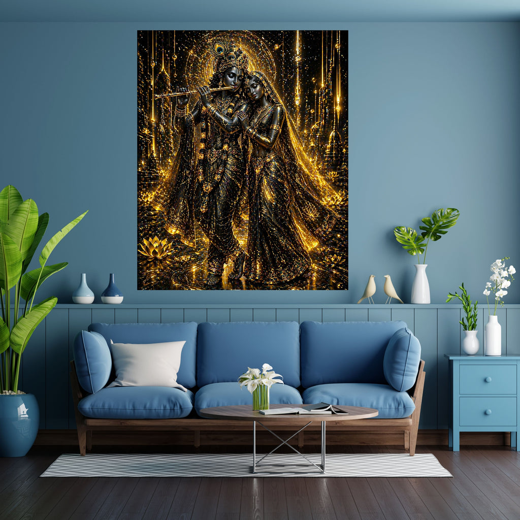 Lord Krishna Wall Art Printable, Krishna Digital Download, Hindu Wall Decor, Spiritual Home Decor, Pooja Room Art, Krishna Poster, Temple Artwork|sp56