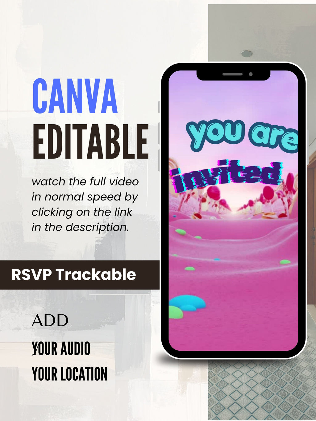 TOY RIDE Birthday Invitation Video | Editable Canva pro Template | Kids Party Invite | ki47