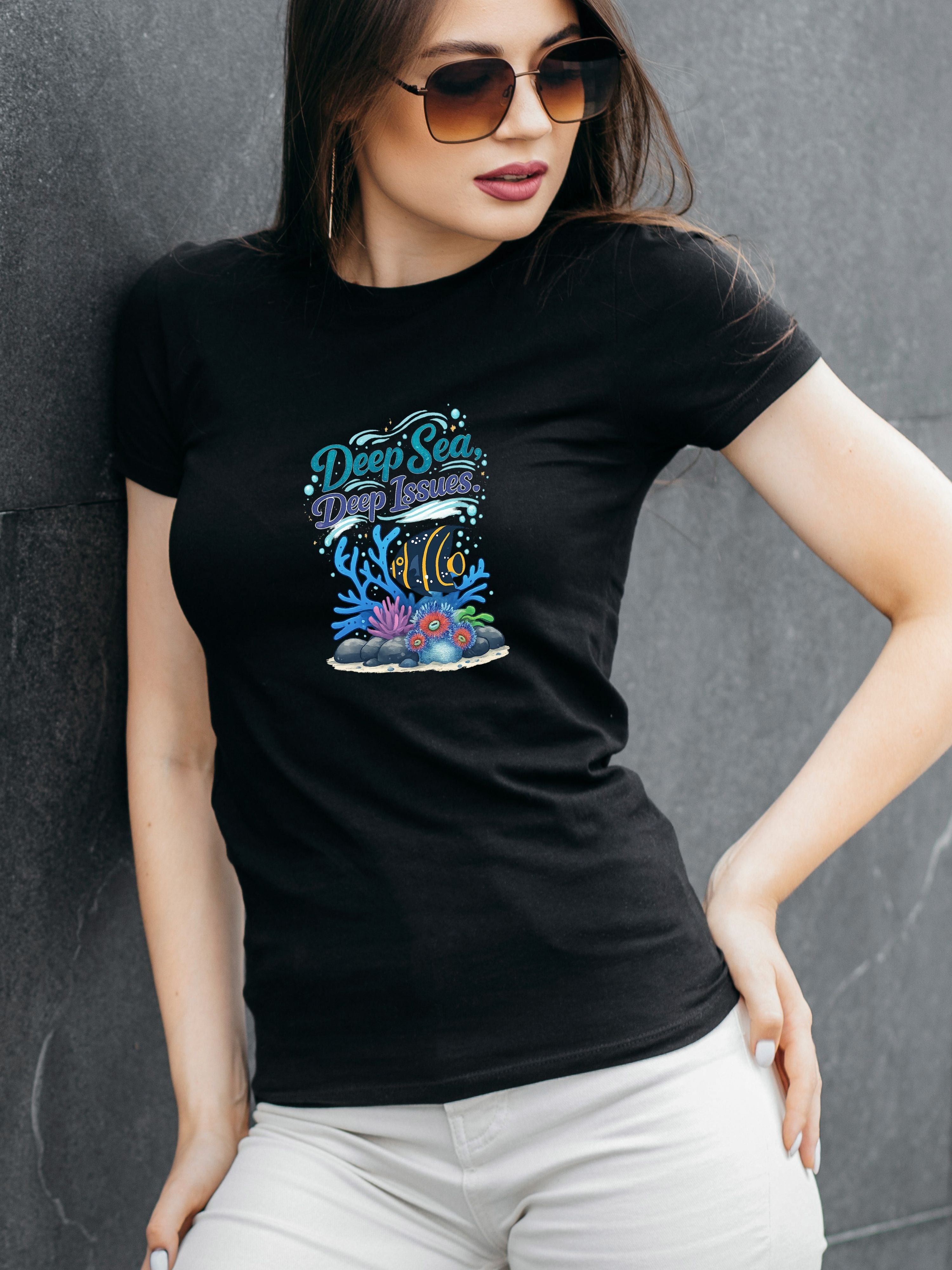 Under The Sea PNG, Ocean T-Shirt Design, Sea Life Graphic, Beach Lover Gift, Marine Life PNG, Coastal Aesthetic, Print On Demand Design, Digital Download|gr30-12