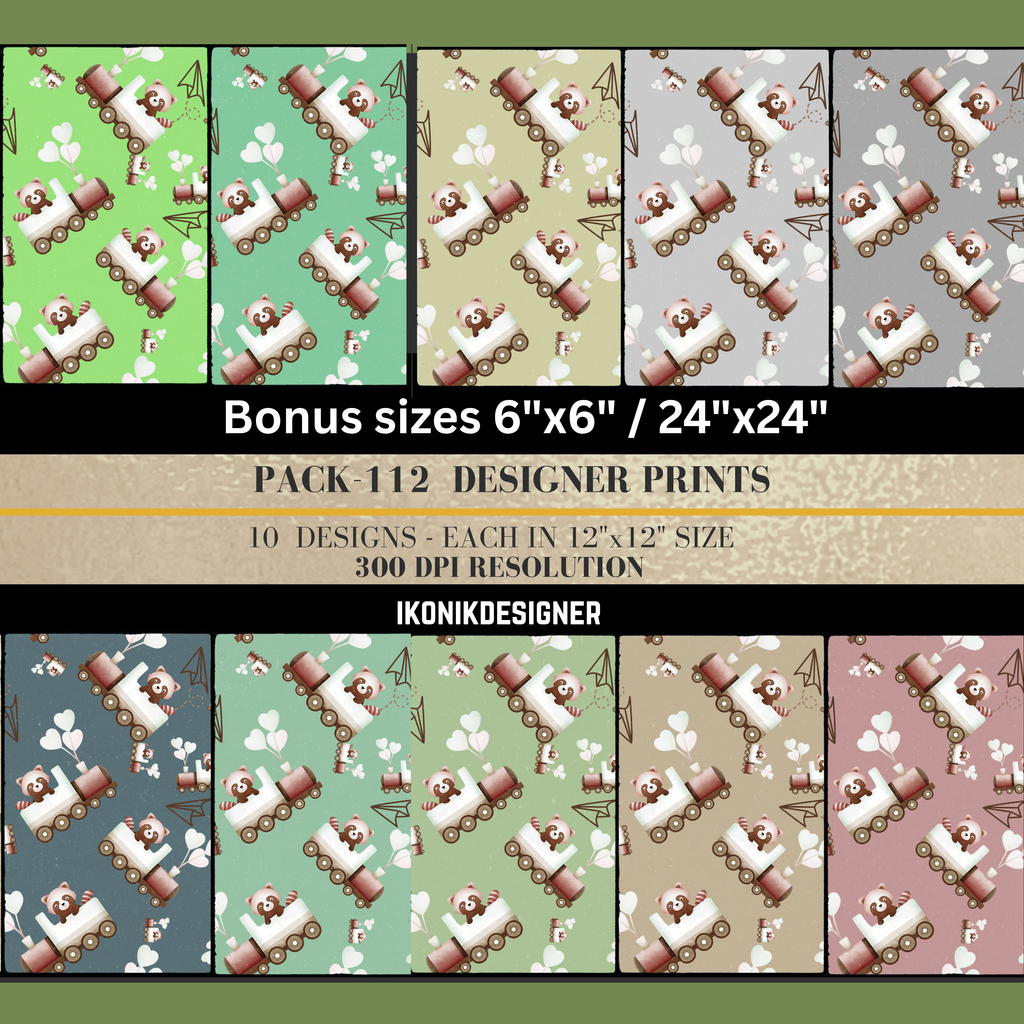 Kids Seamless Animal Pattern Bundle, Cute Cartoon Animals Digital Paper, Nursery Backgrounds, Baby Pattern, Printable Scrapbook Paper Pack|112