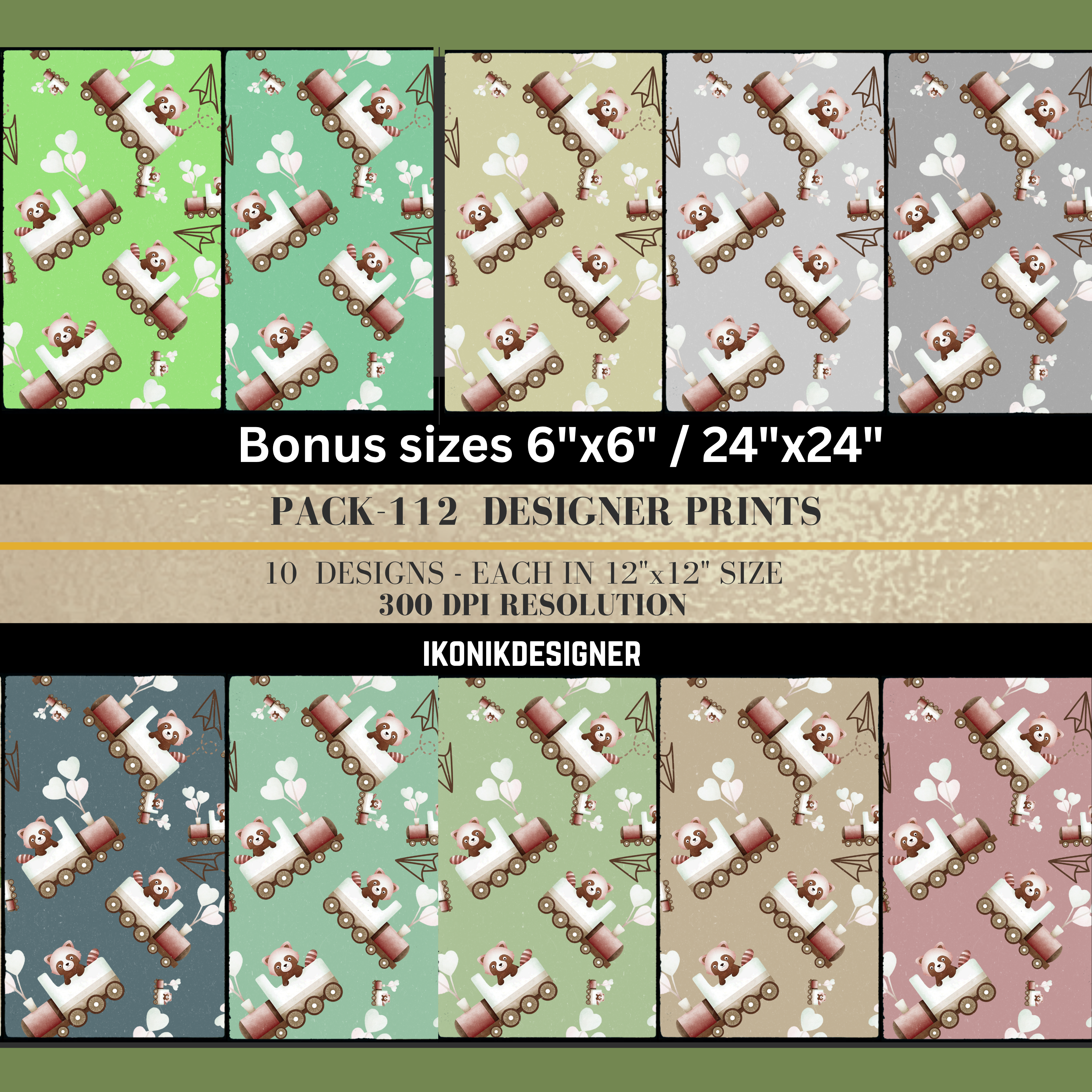 Commercial Use Kids Animal Seamless Pattern Bundle, Cute Cartoon Digital Paper, Nursery Backgrounds, POD, Fabric &amp; Packaging Design|112c